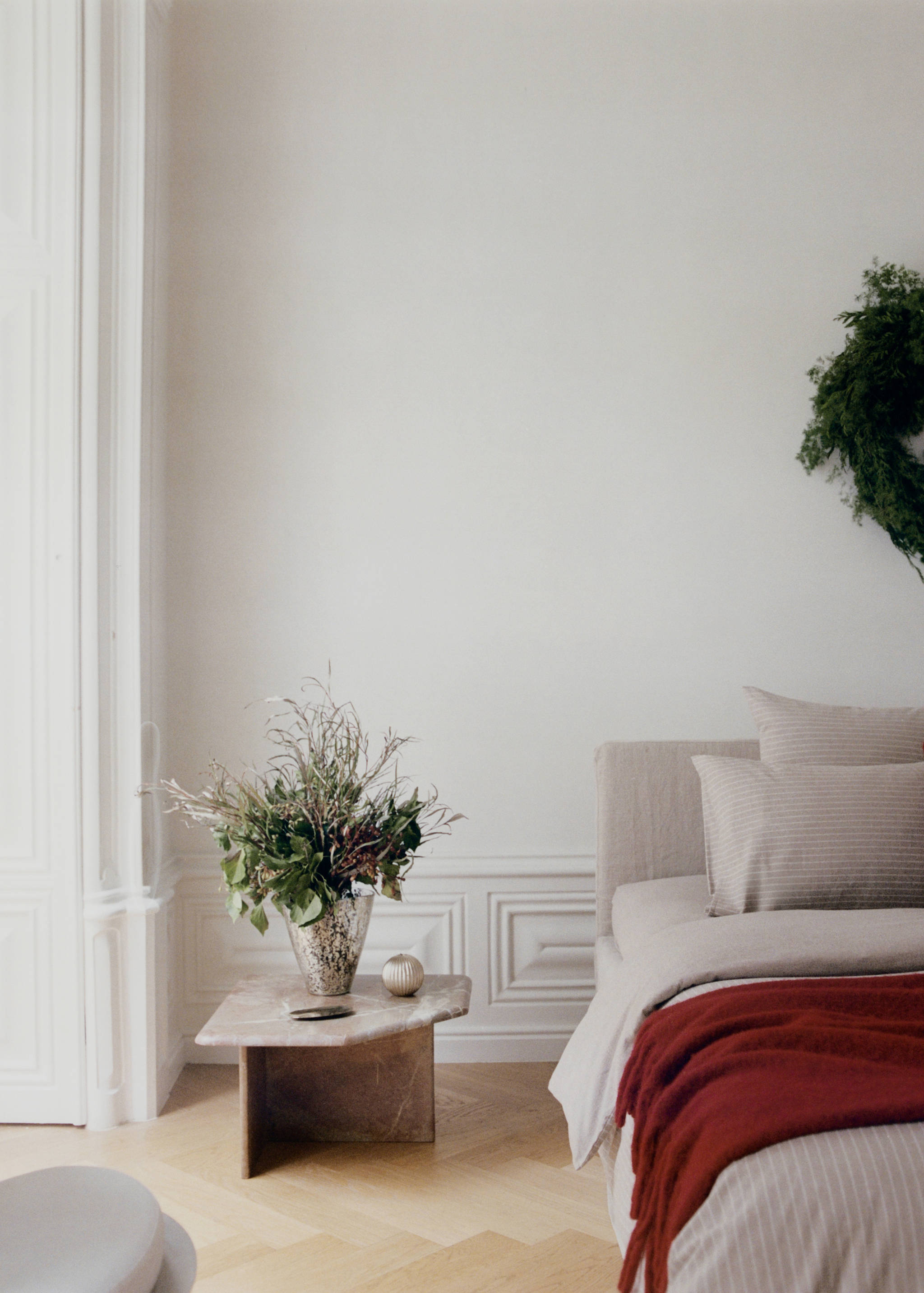 Two cotton flannel pillowcases with melange threads and fine stripes, 50x75cm - Details of the article 6