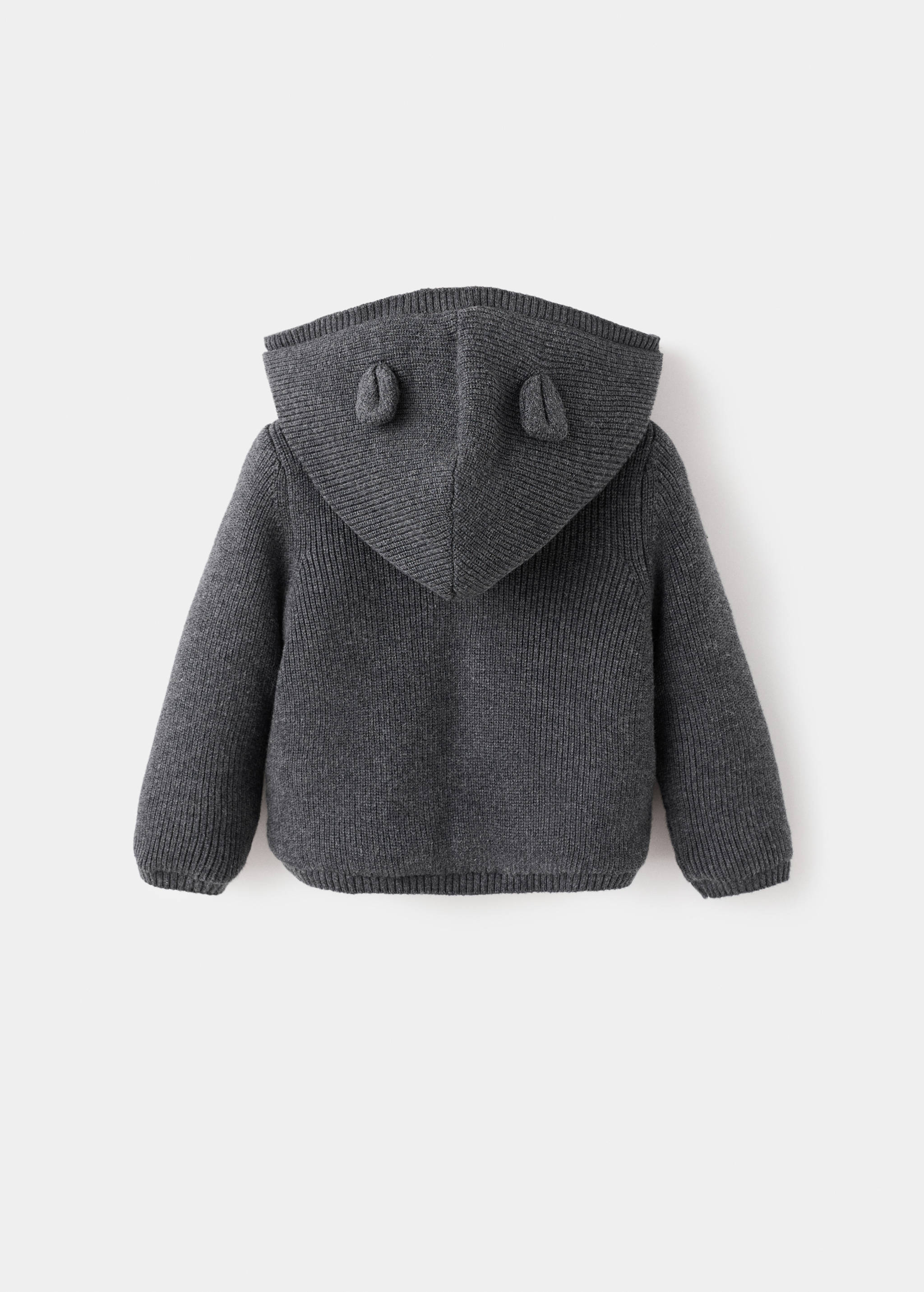 كارديغان جلد الغزال بقلنسوة - الجهة الخلفية للمنتج