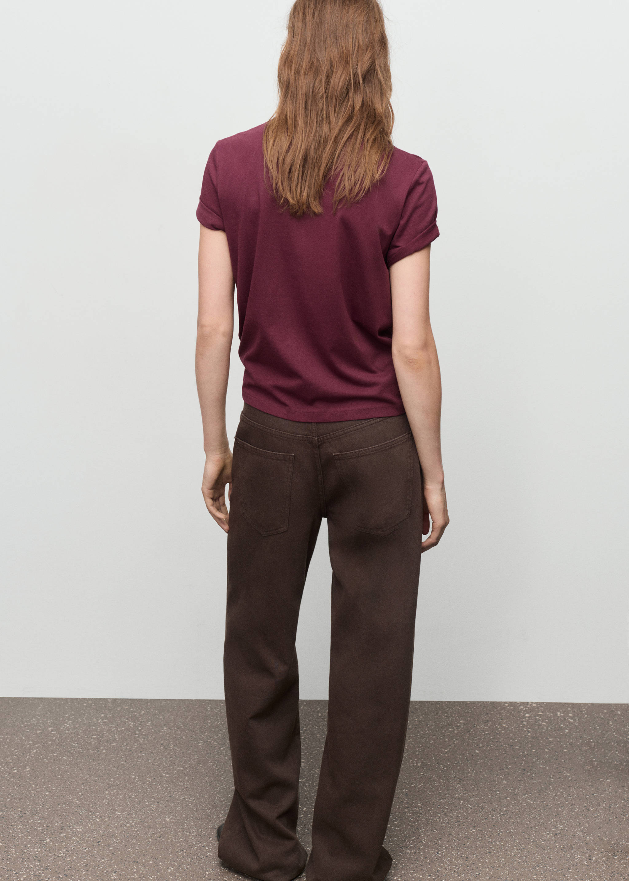 Floral-embroidered cotton t-shirt - Reverse of the article