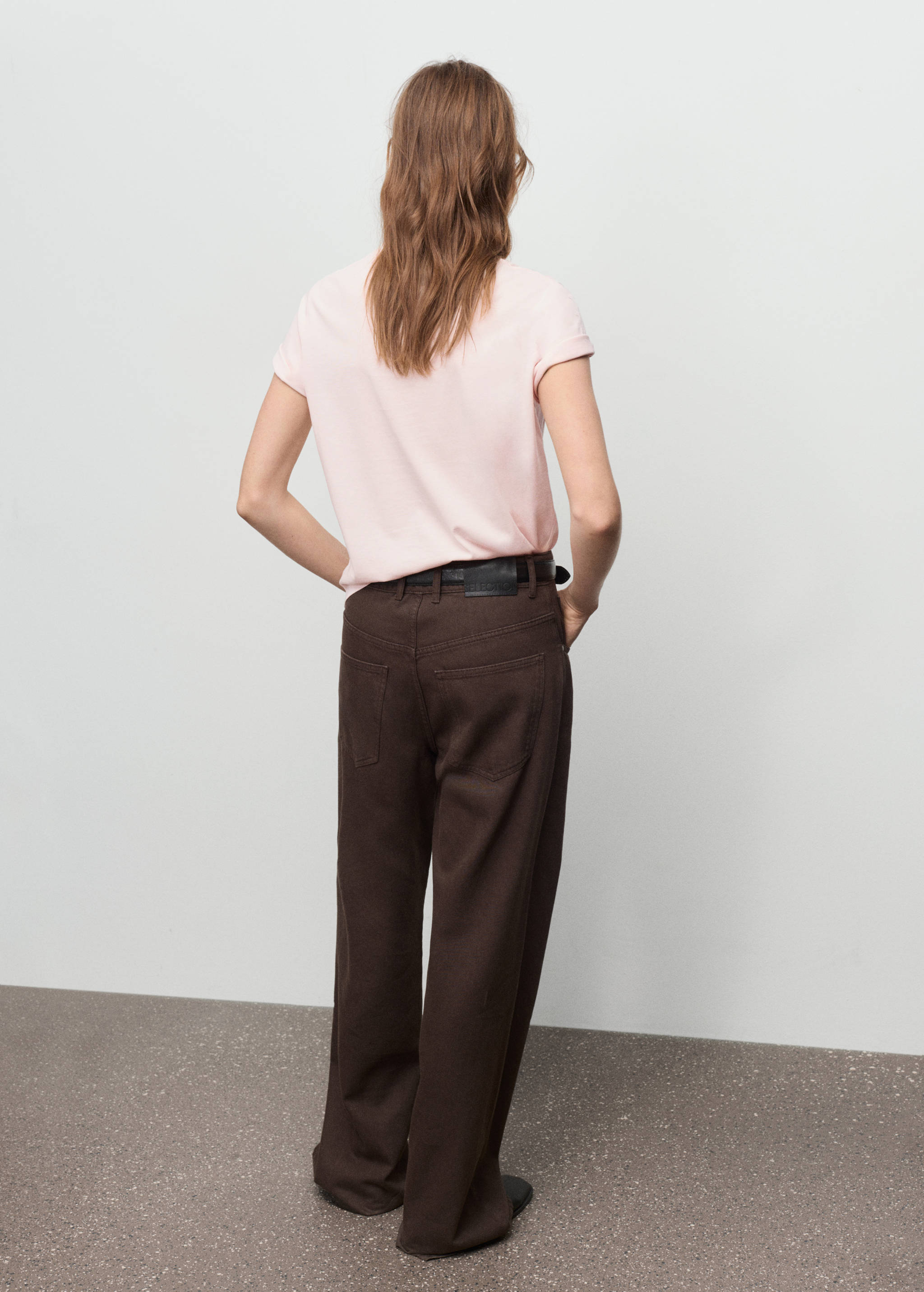 Floral-embroidered cotton t-shirt - Reverse of the article