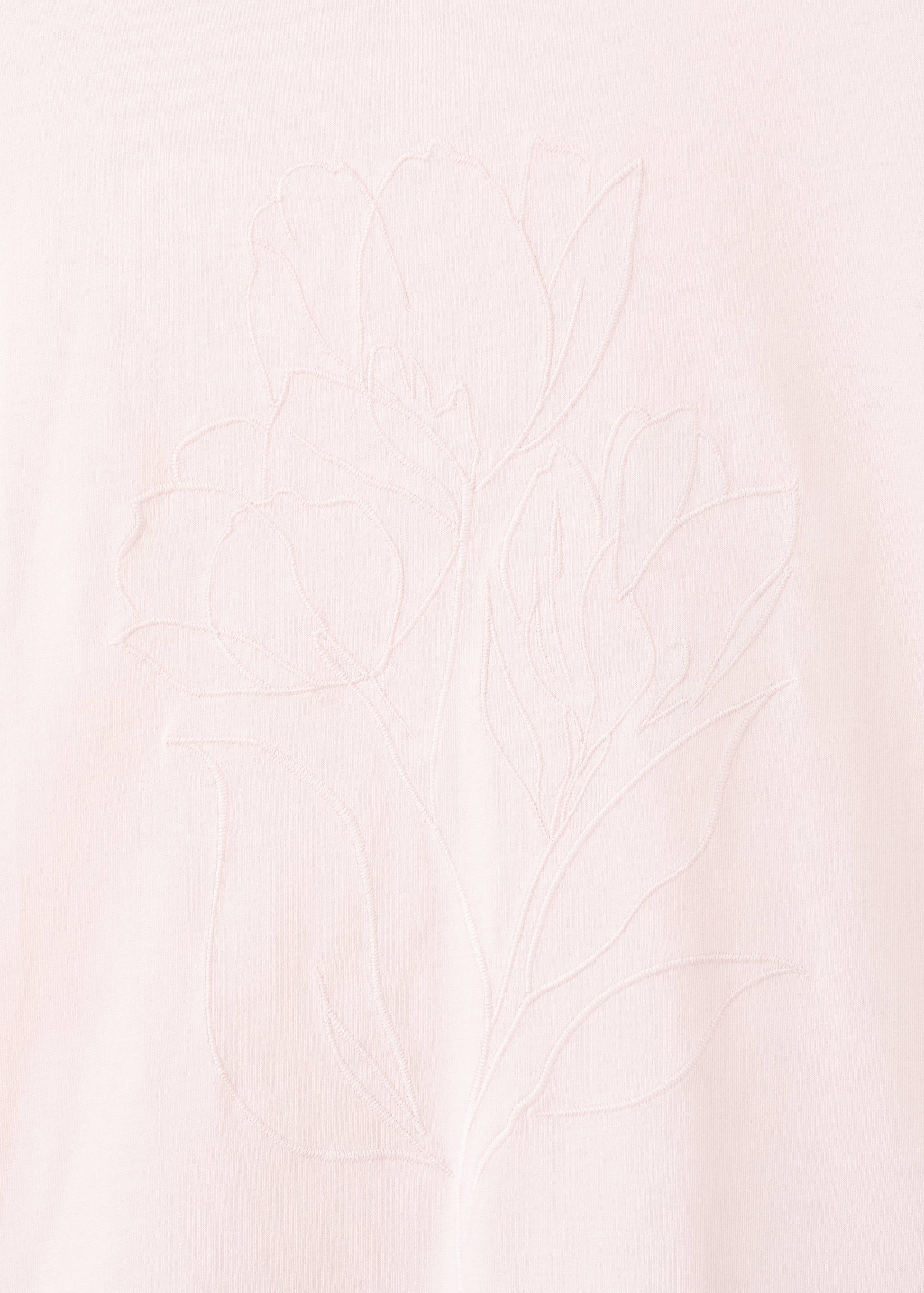 Floral-embroidered cotton t-shirt - Details of the article 8