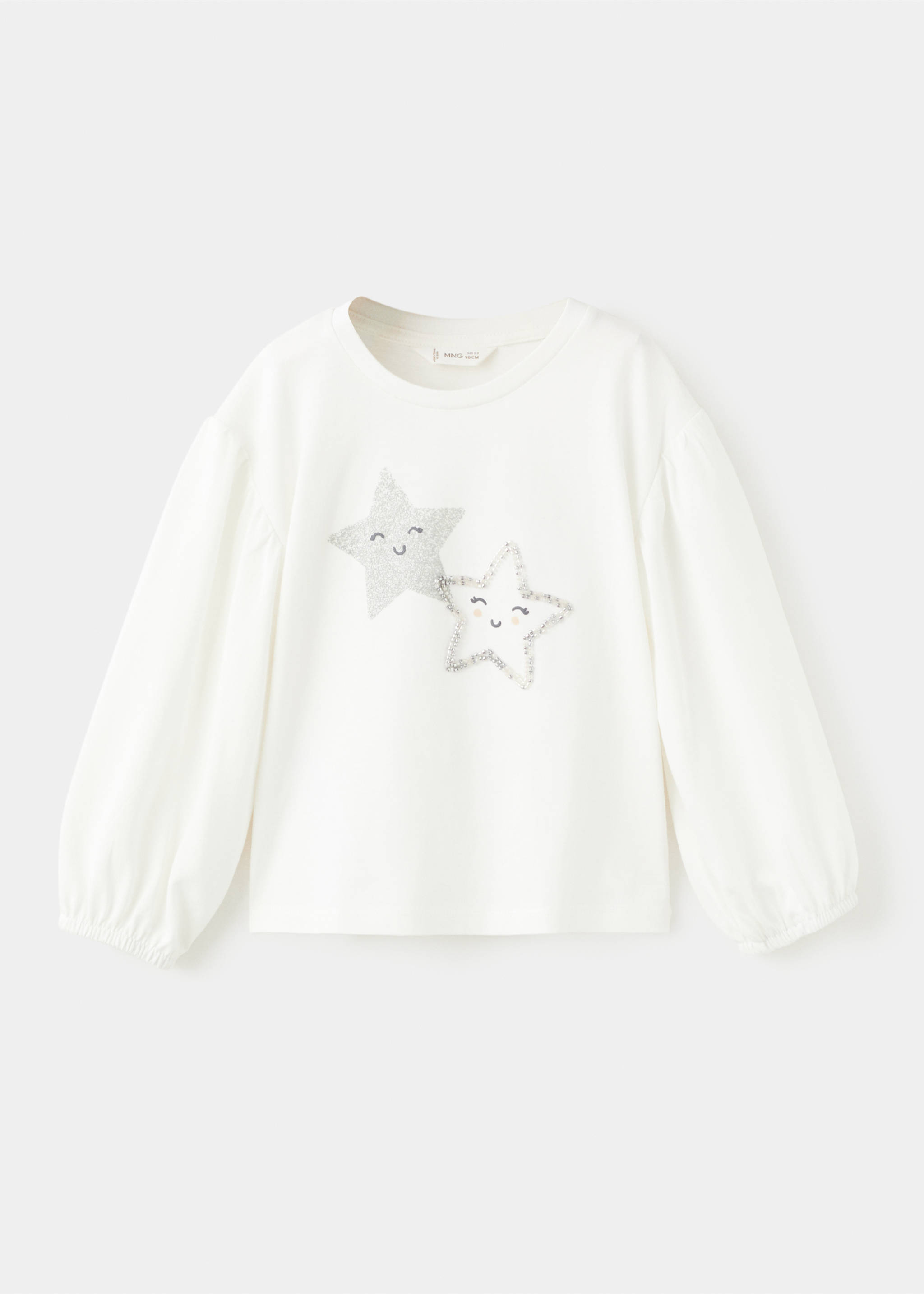 Stars cotton T-shirt - Article without model, Off White. Ref: 17019097-00.