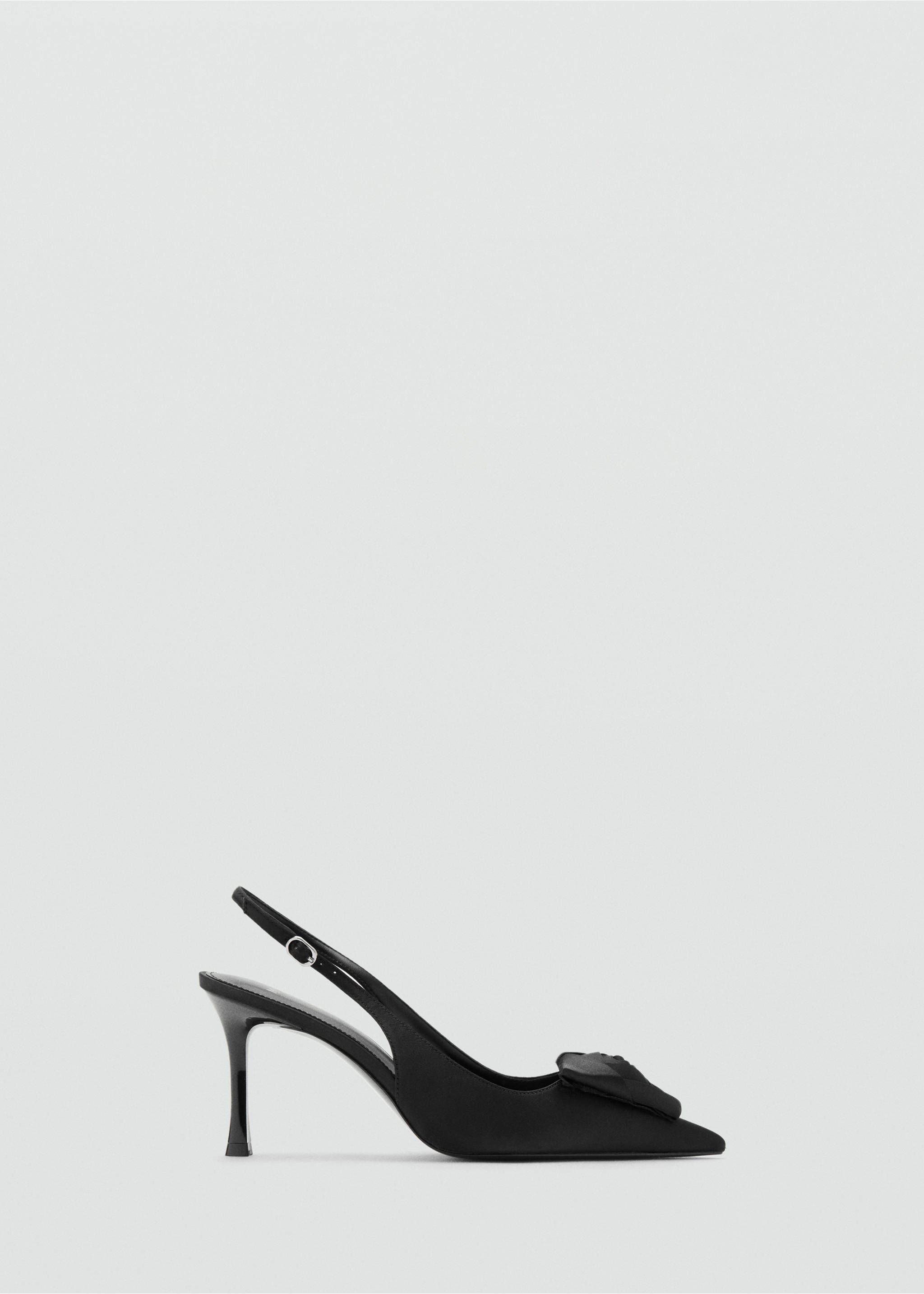 Satin floral shoes - Article without model, Black. Ref: 17019102-00.