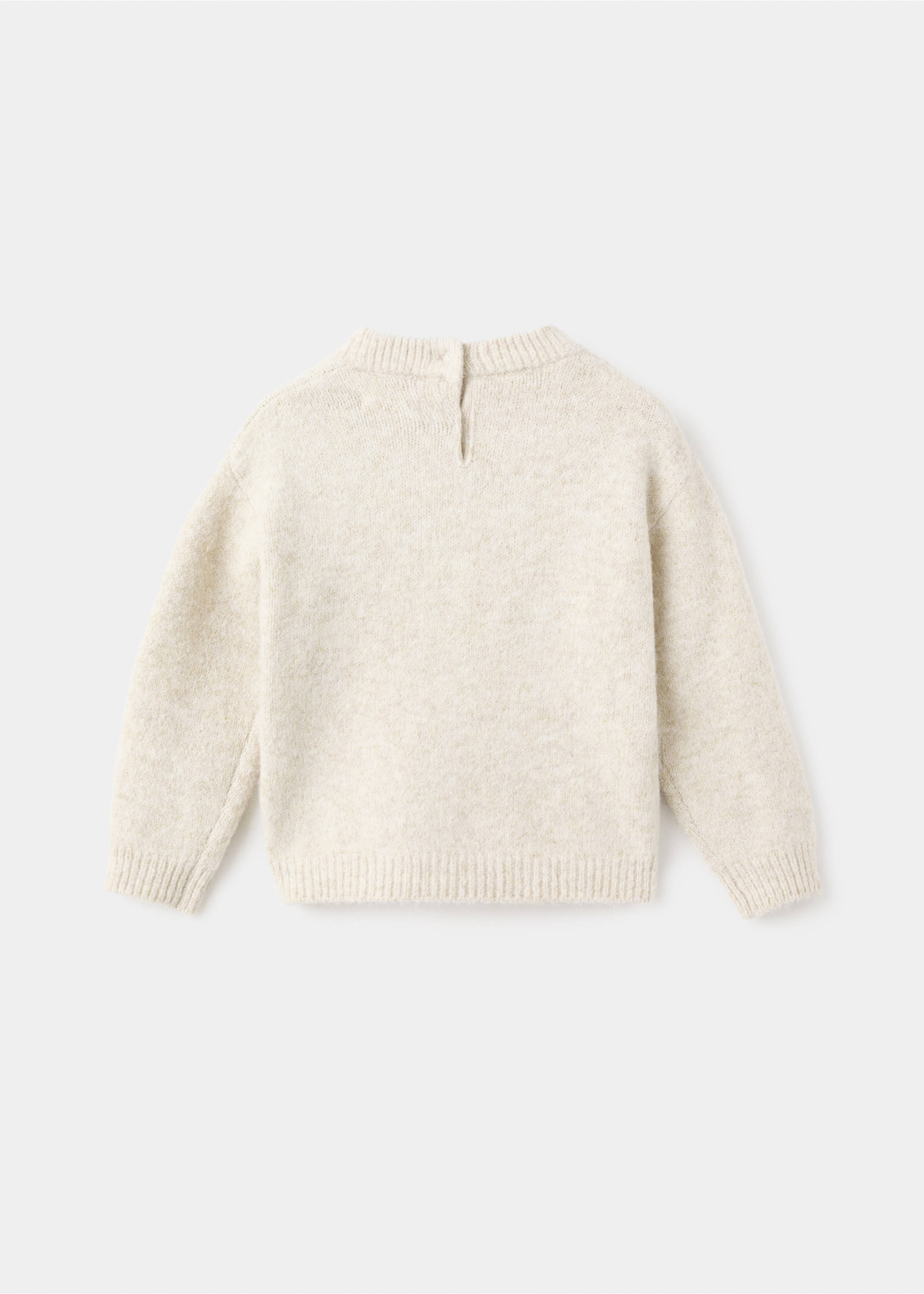 Jersey bordado navideño - Reverso del artículo, Beige. Ref: 17019105-00.
