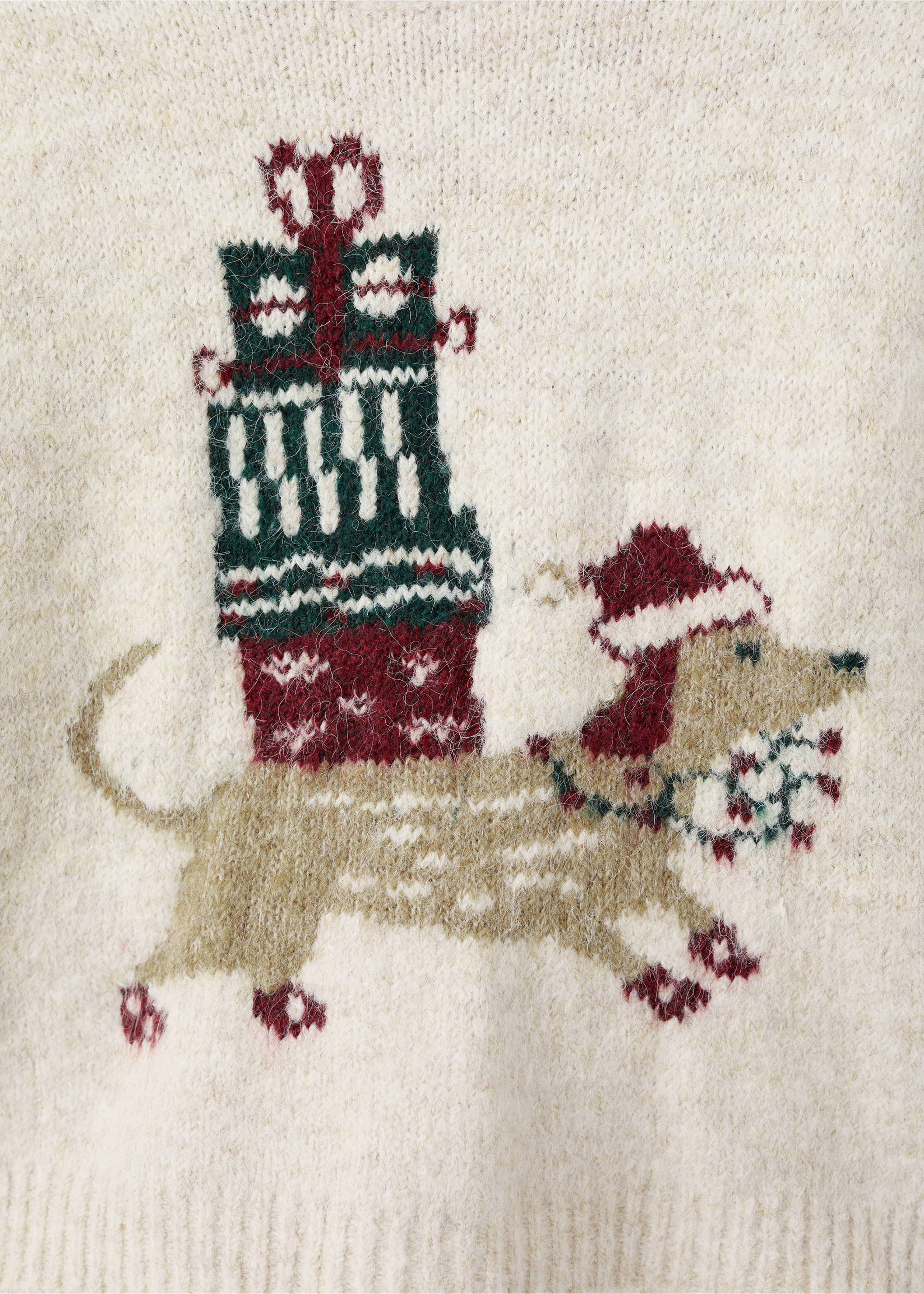 Jersey bordado navideño - Detalle del artículo 0, Beige. Ref: 17019105-00.