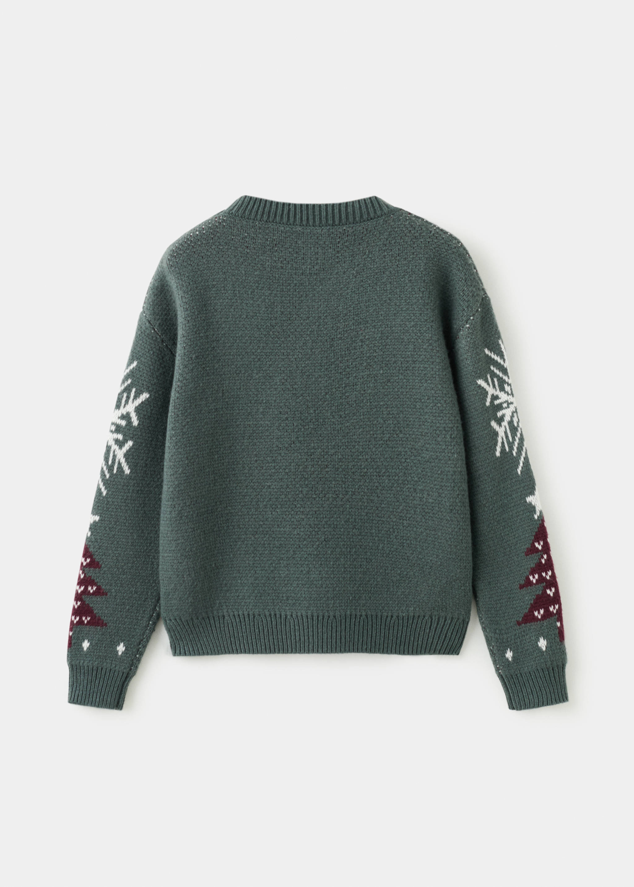 Christmas-print knitted sweater - Reverse of the article