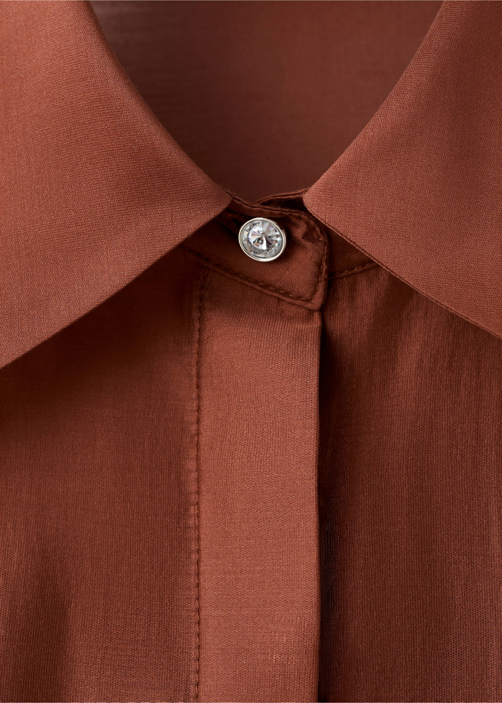 Chemise lyocell strass - Détail de l'article 8, Rouge-orangé. Ref: 17019108-00.