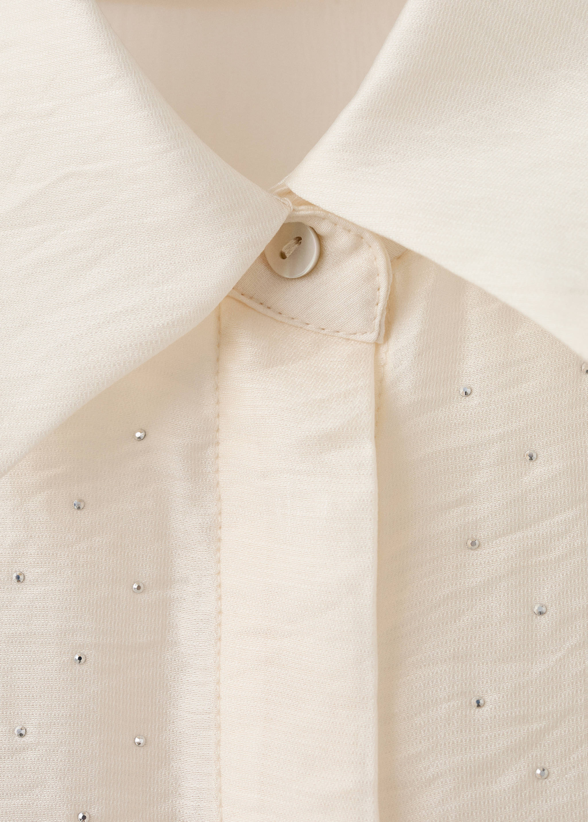 Satin shirt with rhinestones - Details of the article 8
