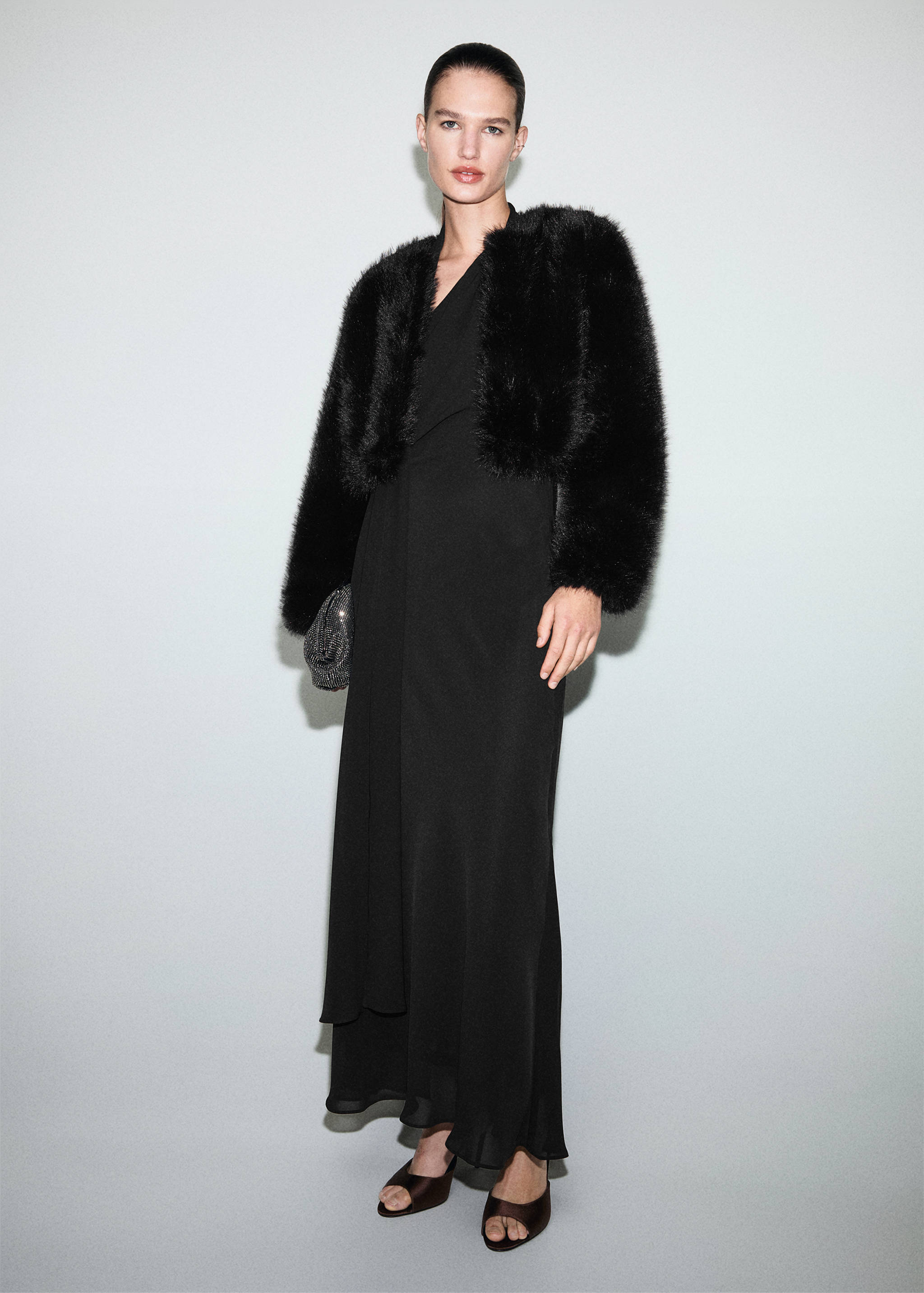 Asymmetrical dress with scarf - General plane