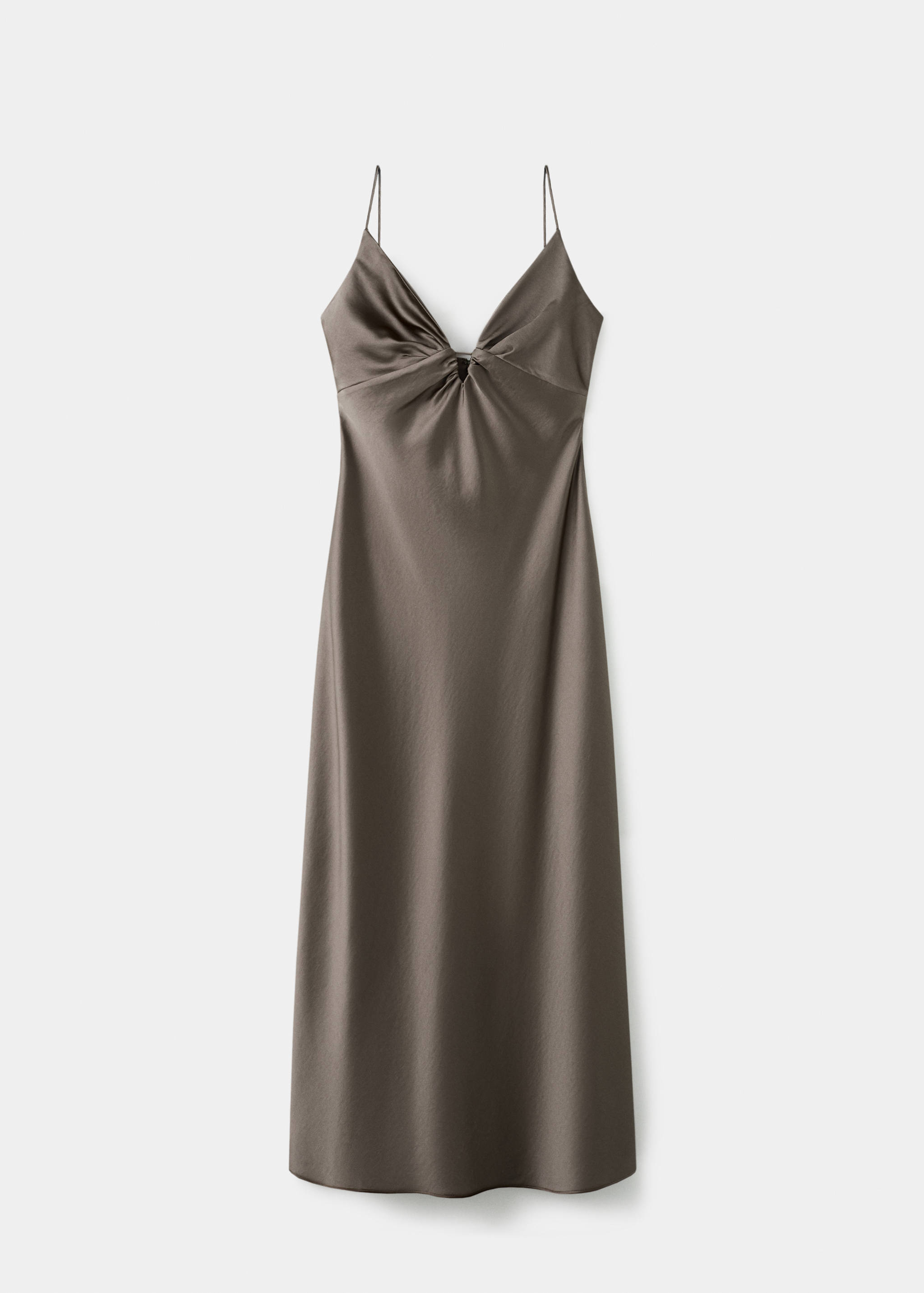 V-neck satin dress - Article without model