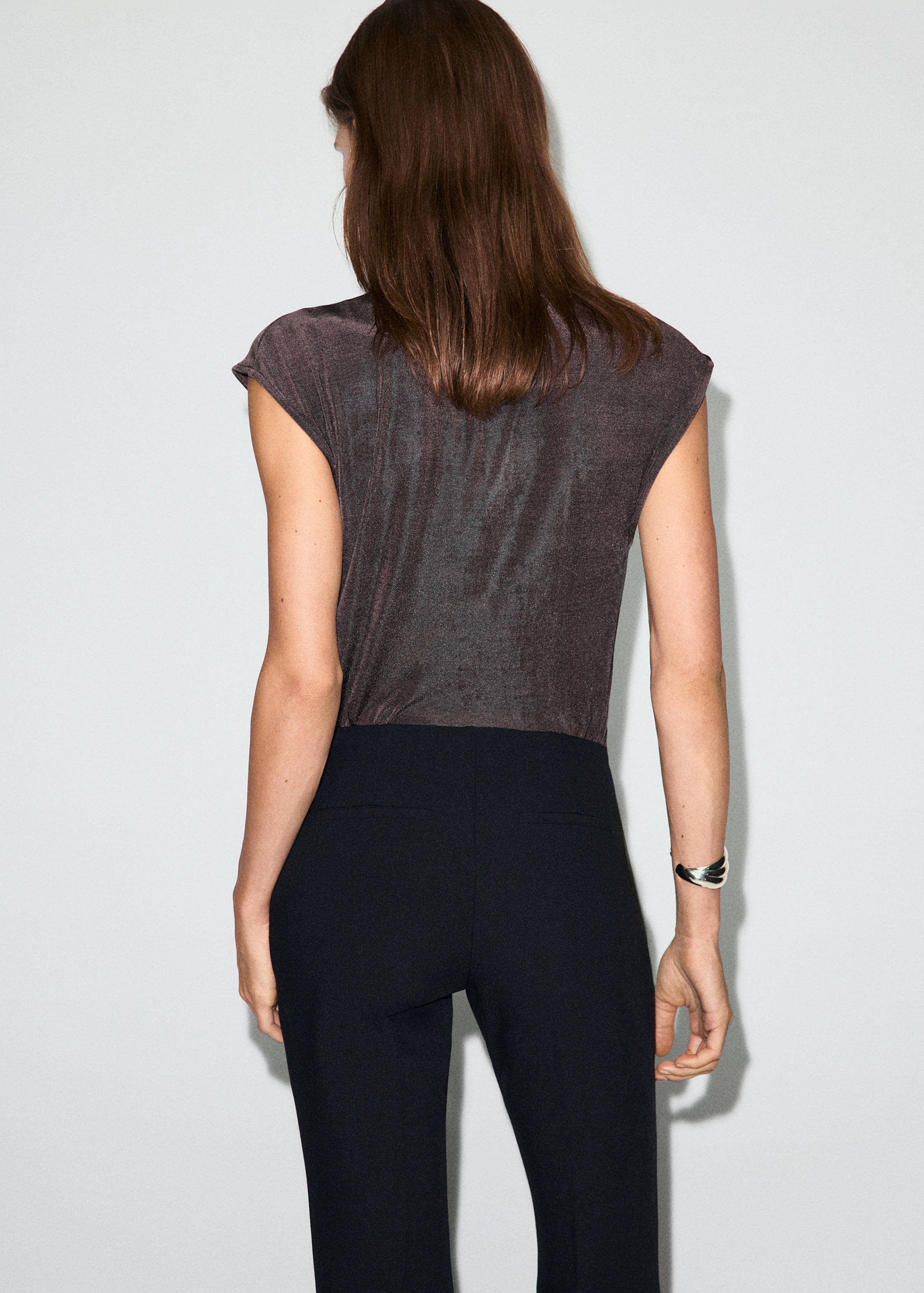 Lurex t-shirt with gathered detail - Reverse of the article