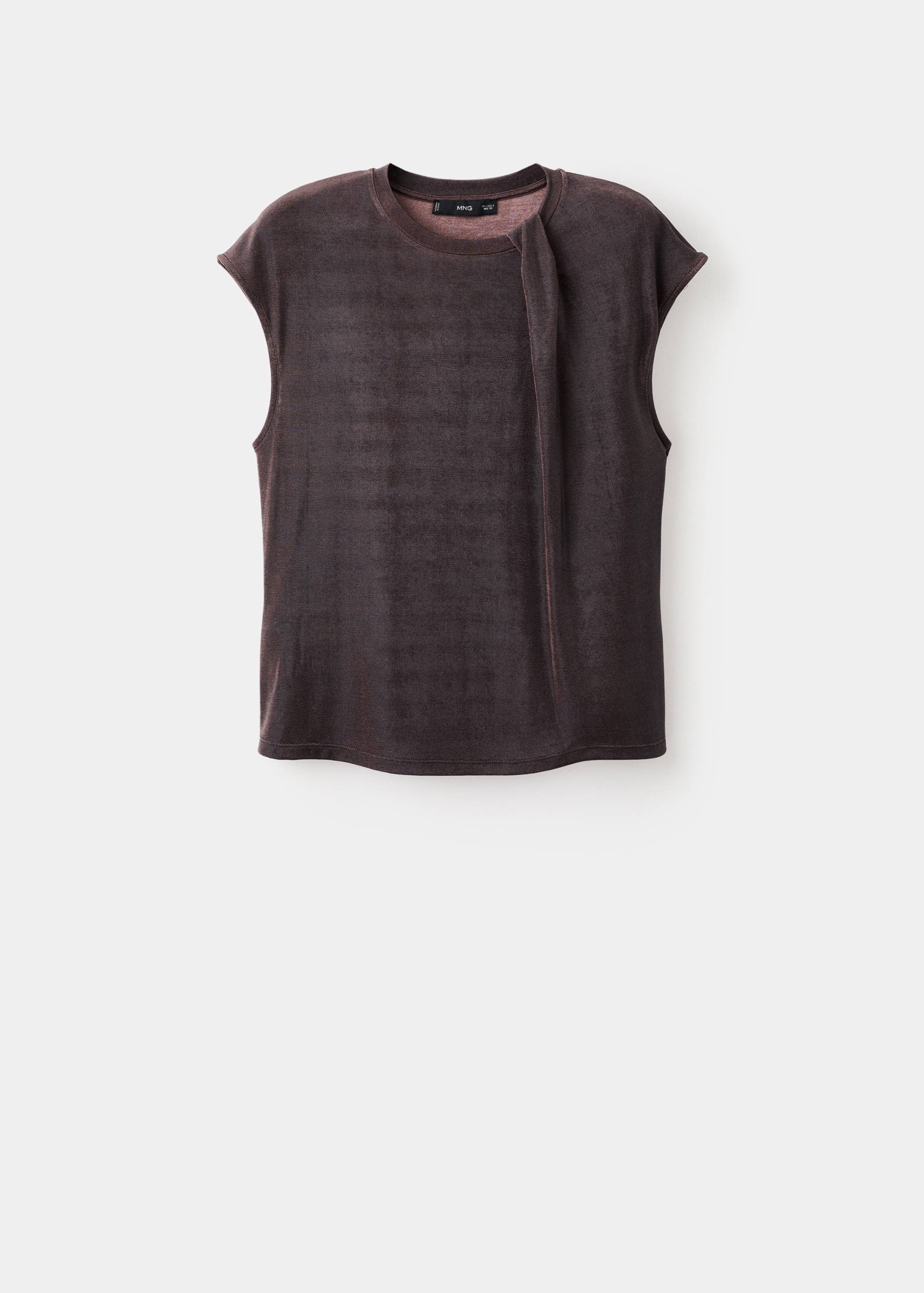 Lurex t-shirt with gathered detail - Article without model