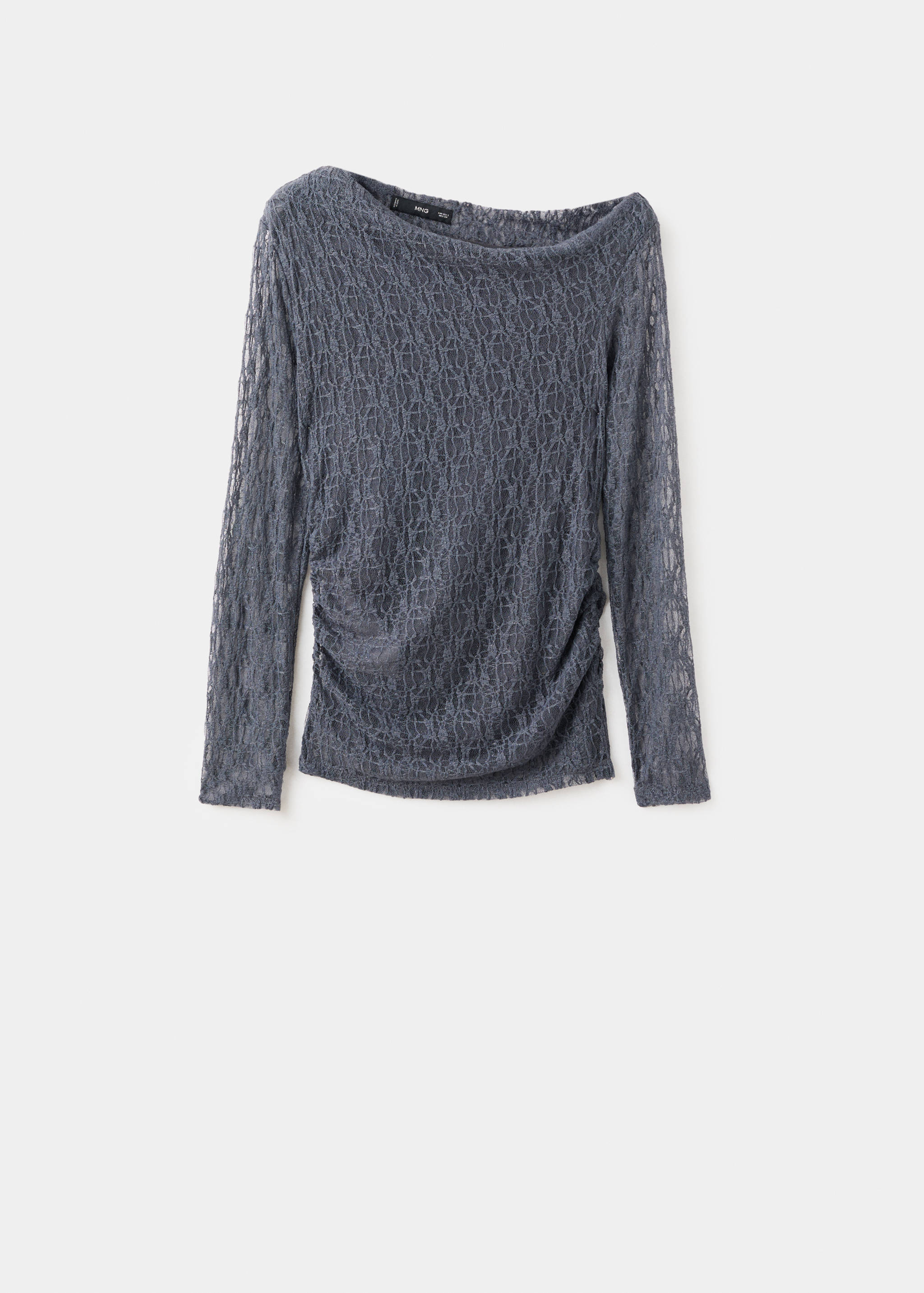 Lace top with asymmetrical neckline - Article without model