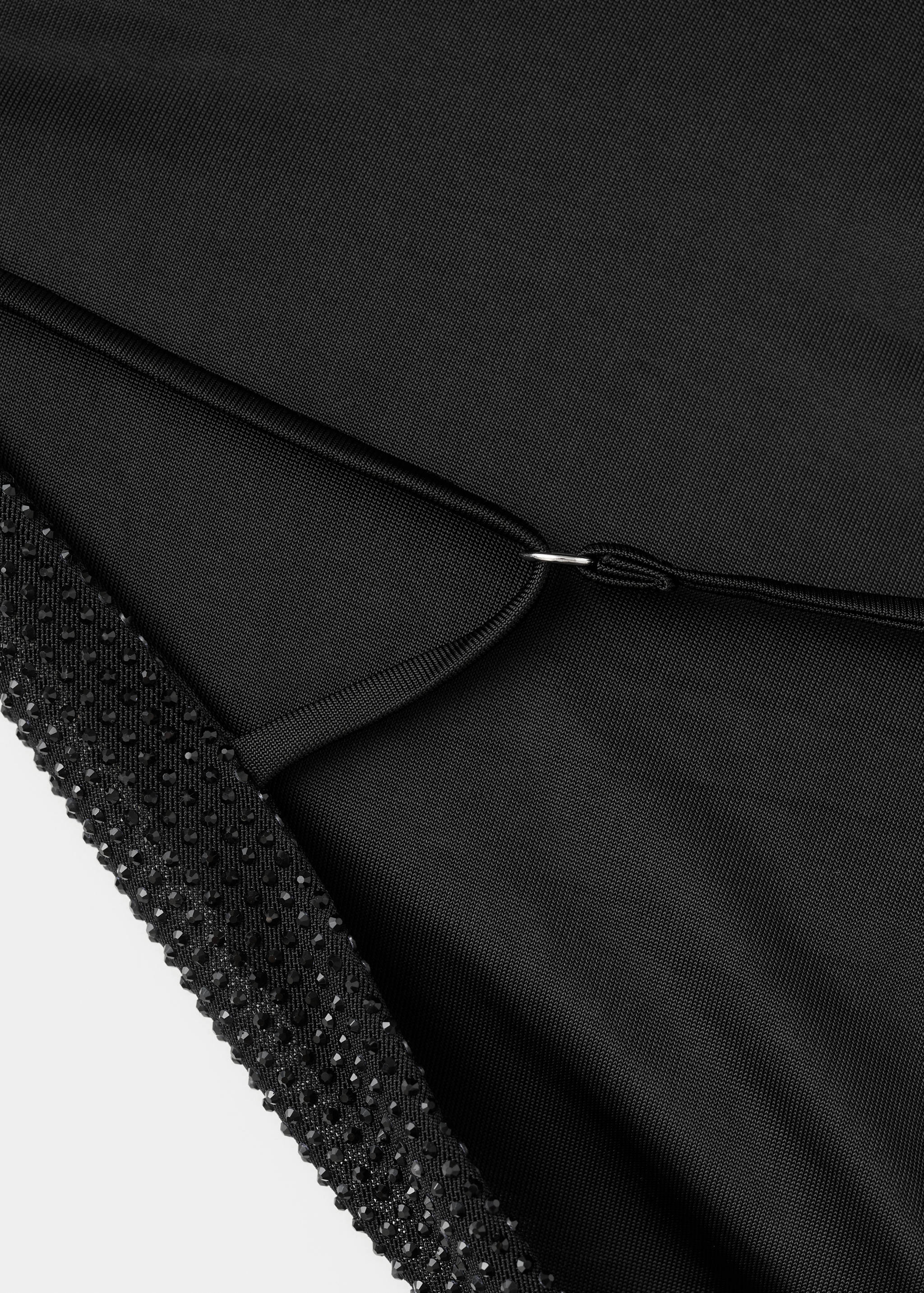 Top with draped neckline and crystals - Details of the article 0