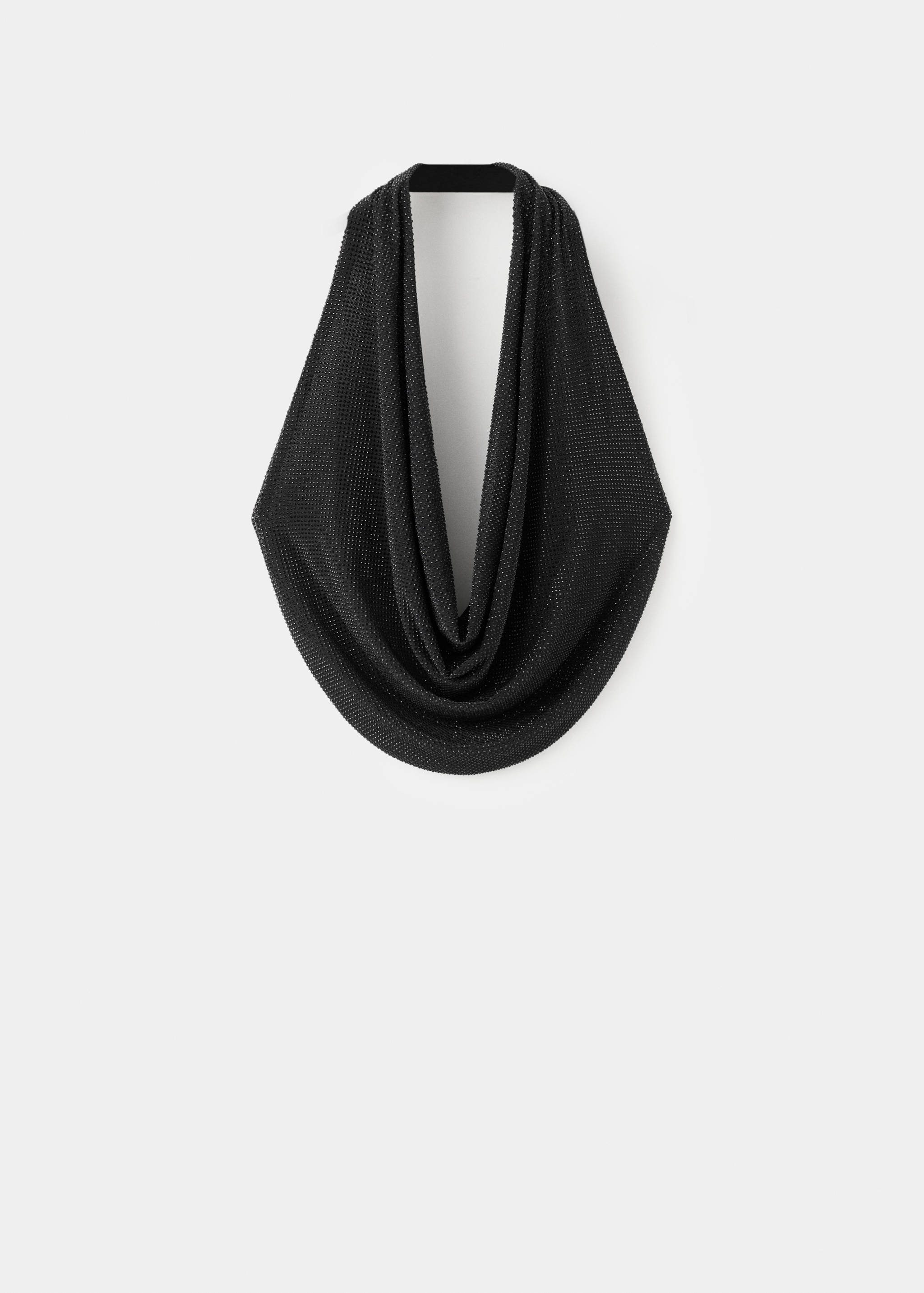 Top with draped neckline and crystals - Article without model