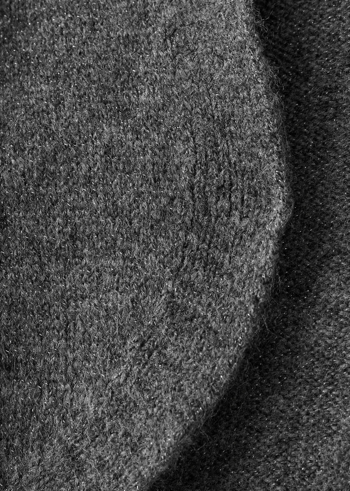 Lurex cropped cardigan — Grey