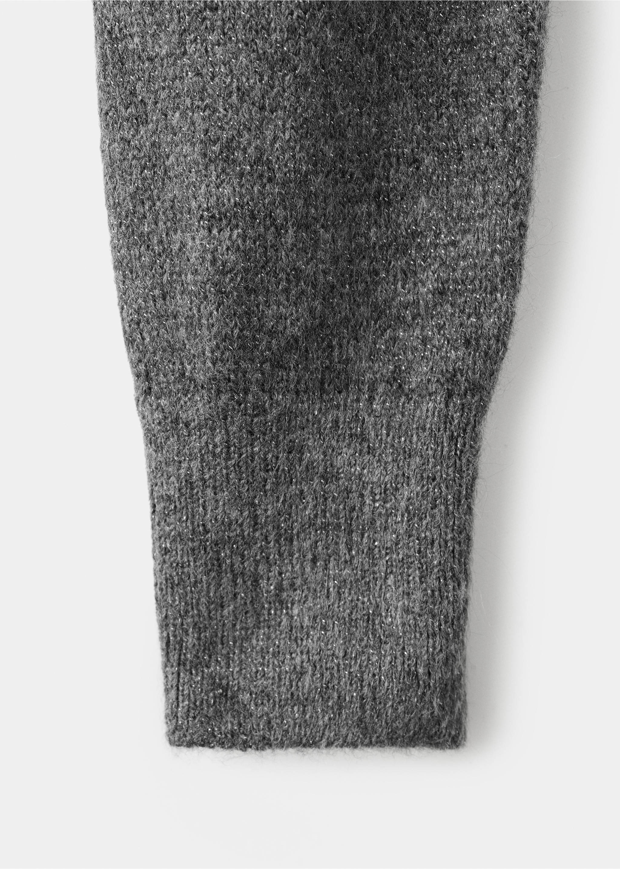 Lurex cropped cardigan - Details of the article 0, Grey. Ref: 17019121-00.