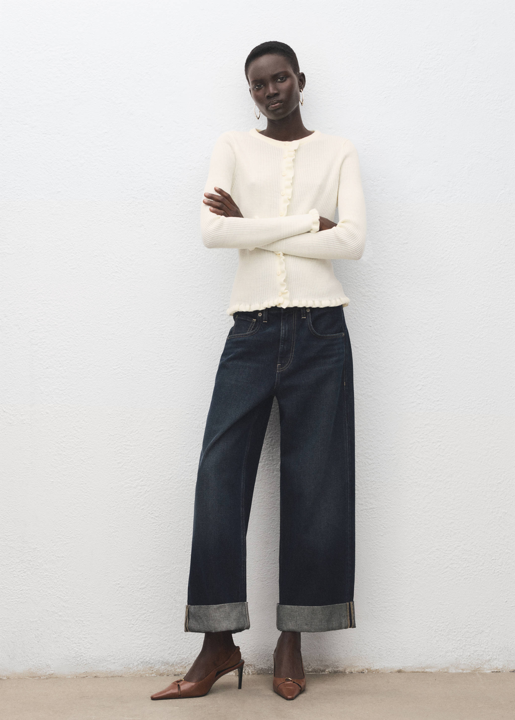 Scalloped edges cardigan - General plane