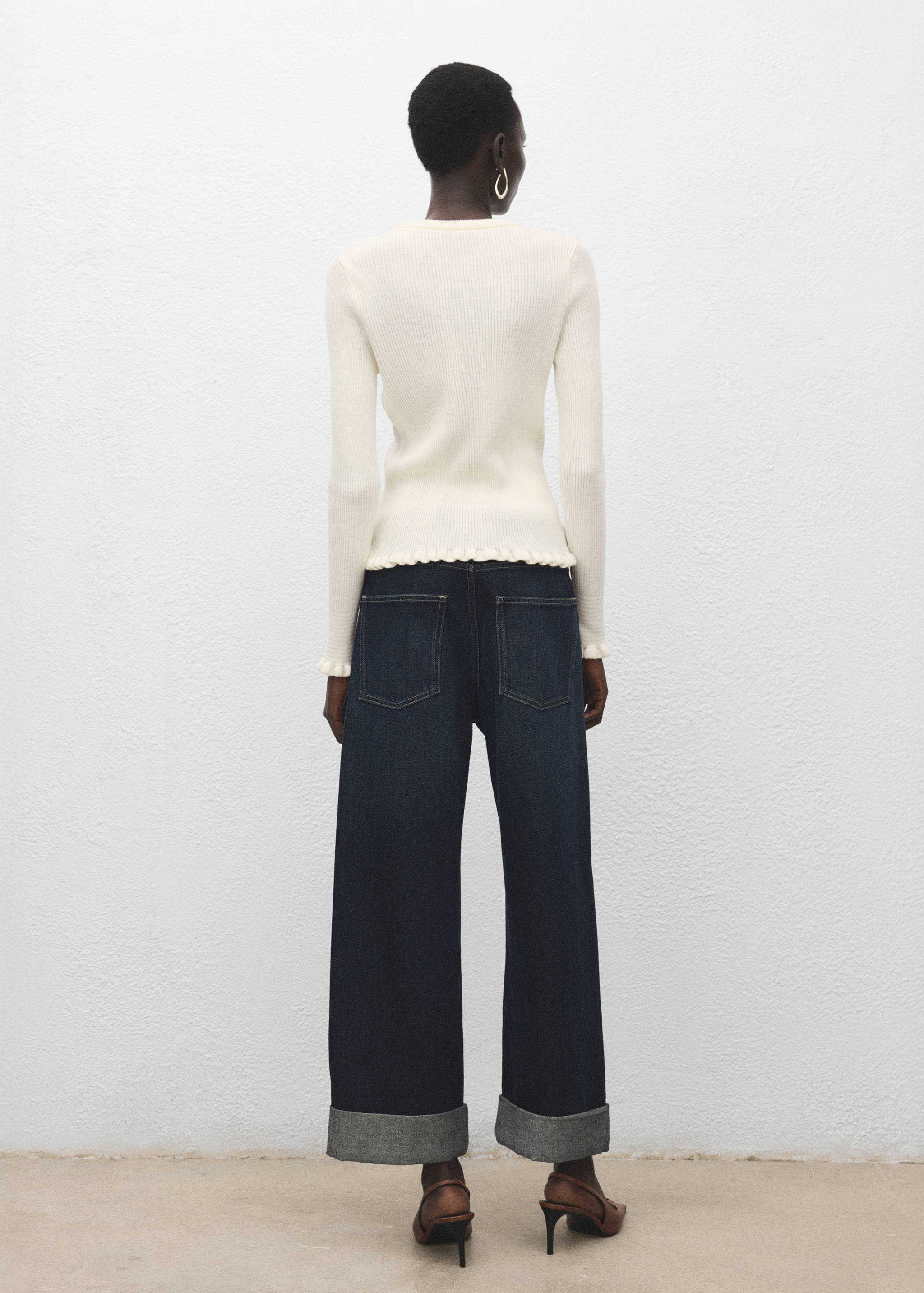 Scalloped edges cardigan - Reverse of the article