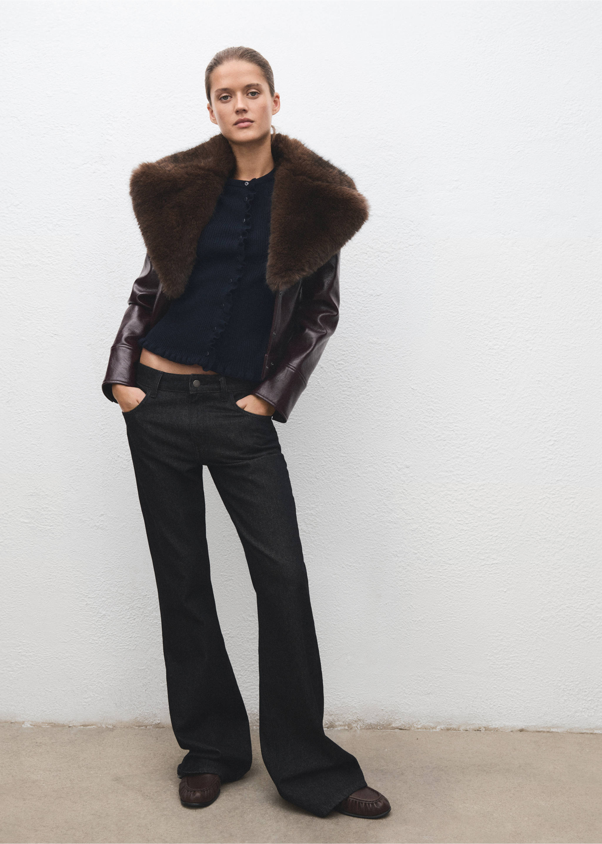 Scalloped edges cardigan - General plane, Navy. Ref: 17019122-00.