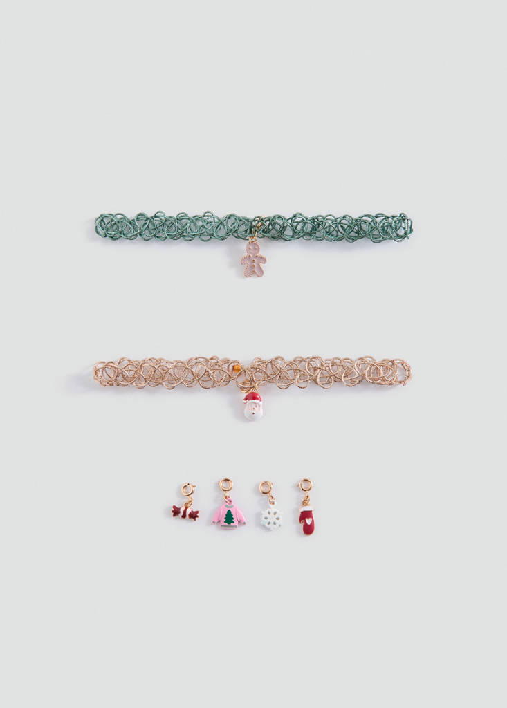 Pack of 2 Christmas chokers — Gold