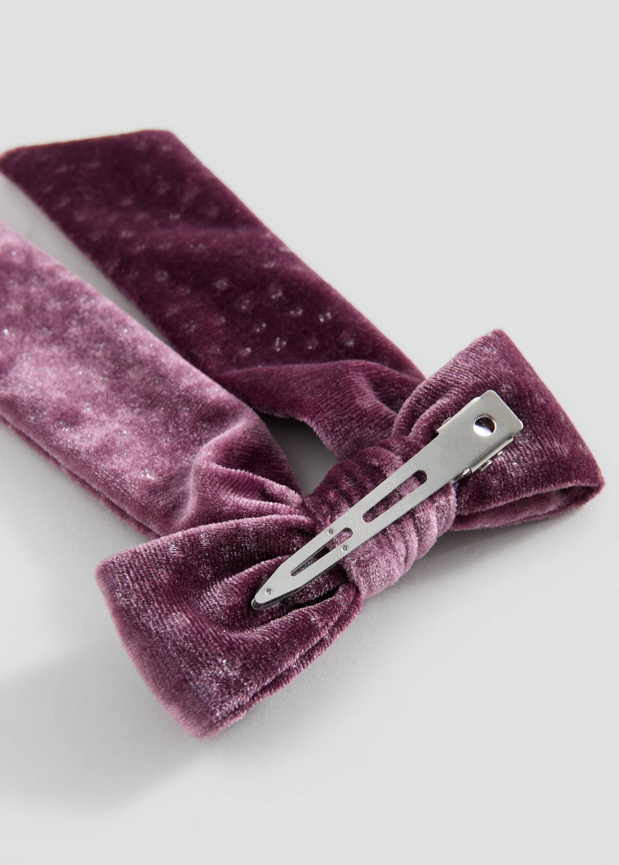 Barrette nœud velours - Plan moyen