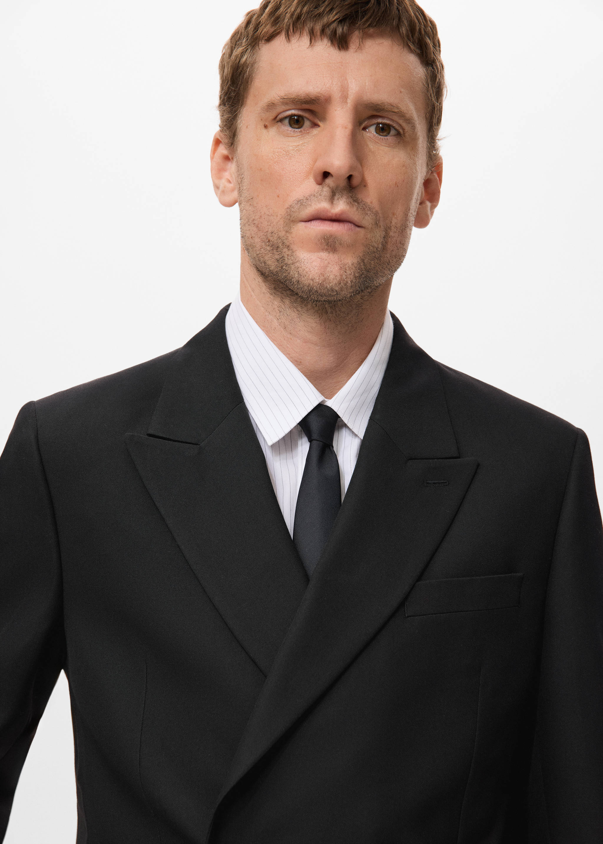 Regular-fit double-breasted jacket - Details of the article 1