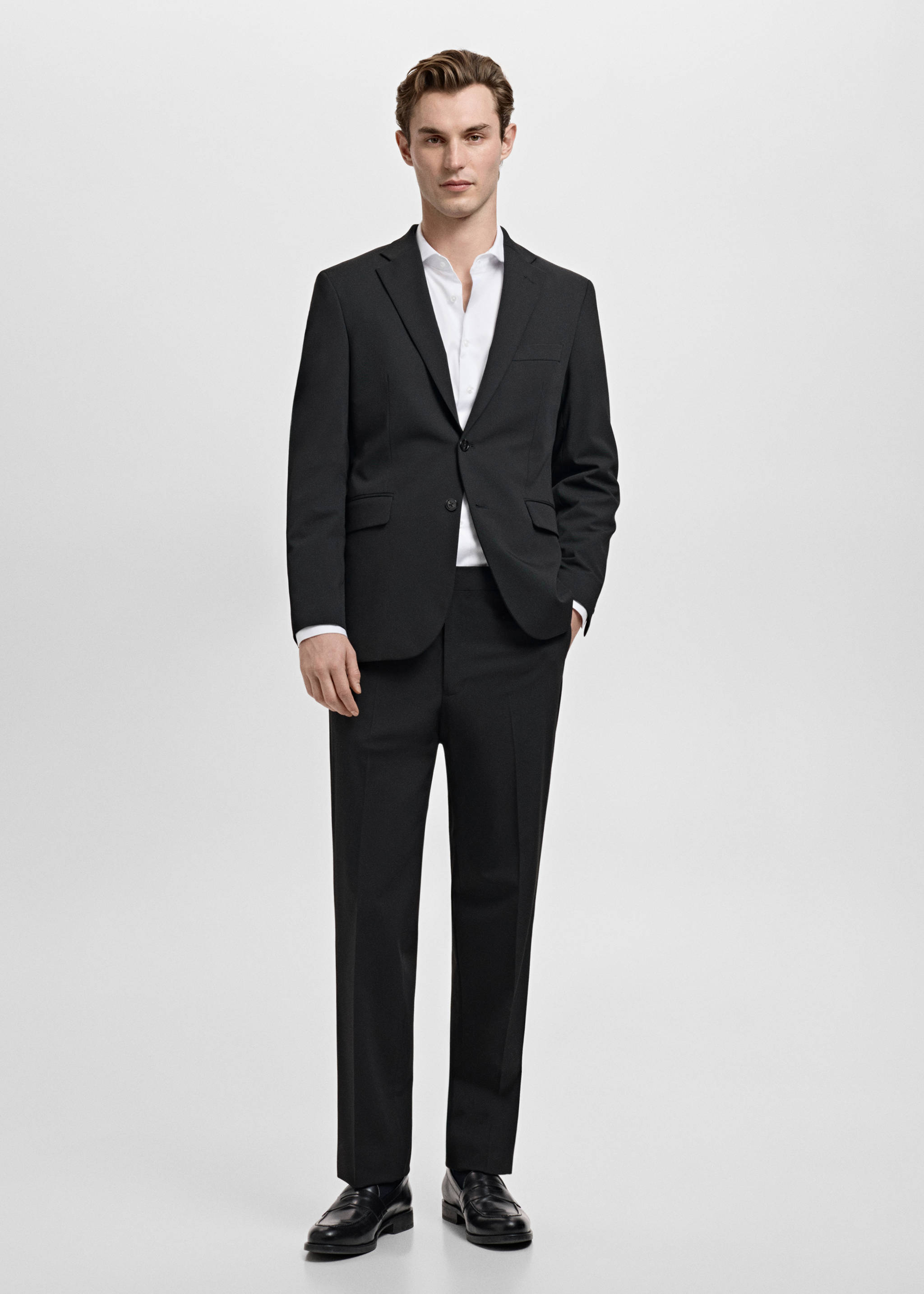 بنطلون بدلة لندن بقصة عادية - رؤية عامة