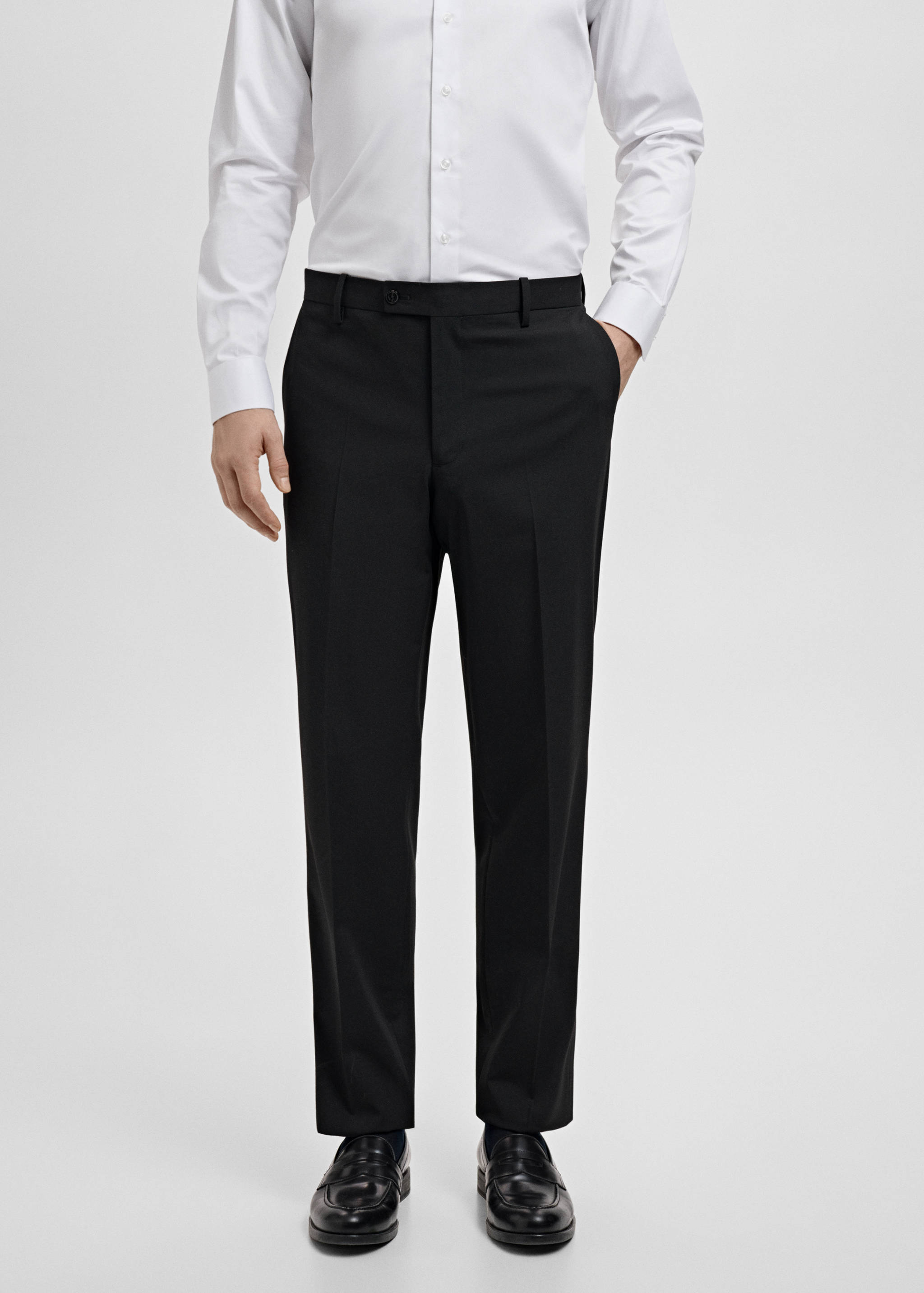 بنطلون بدلة لندن بقصة عادية - رؤية وسط