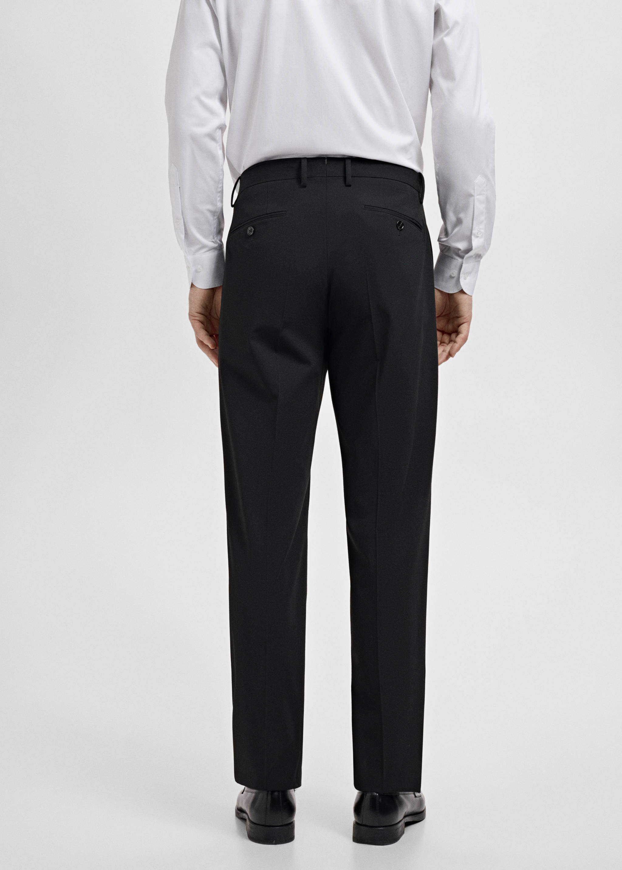 بنطلون بدلة لندن بقصة عادية - الجهة الخلفية للمنتج