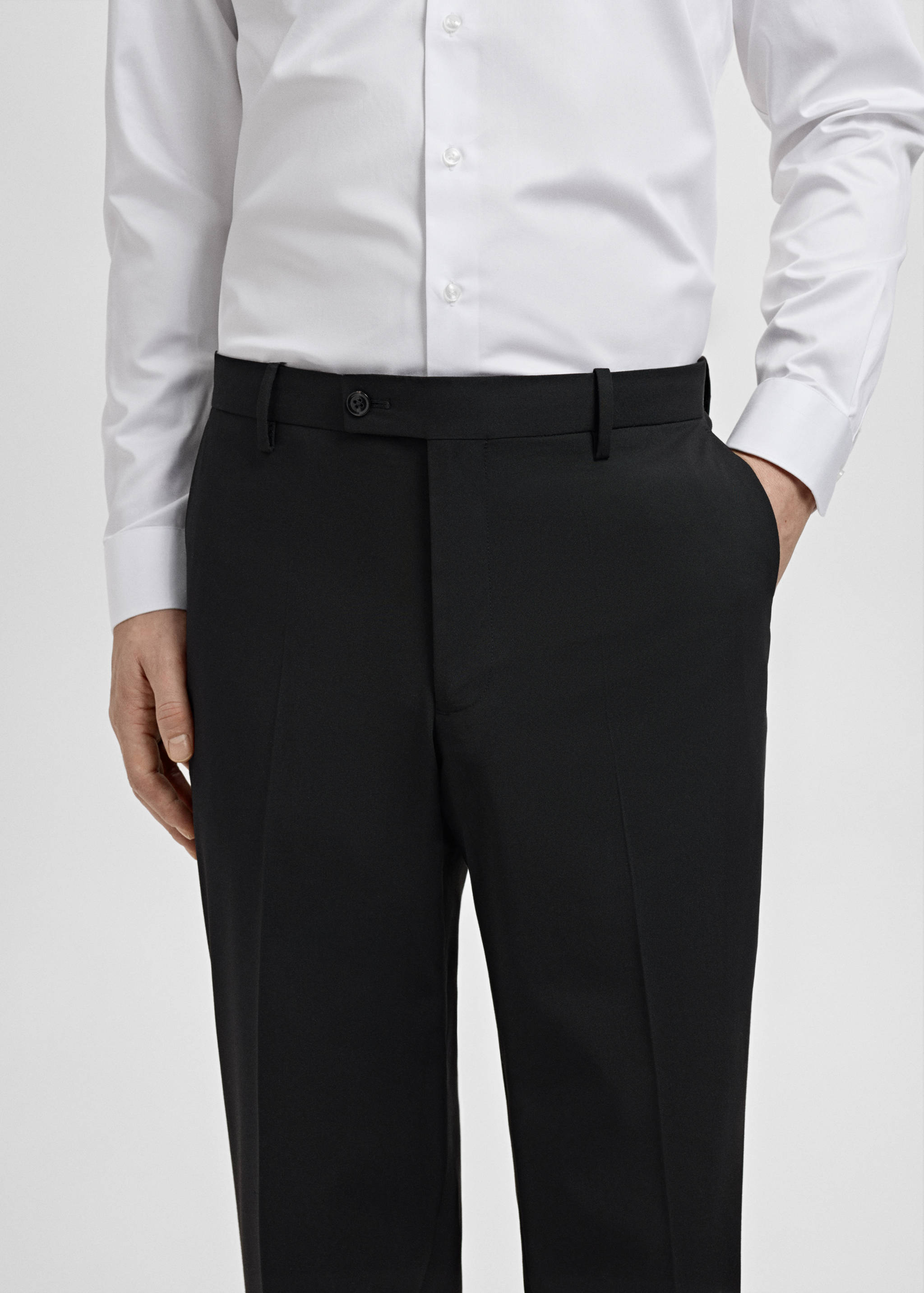 بنطلون بدلة لندن بقصة عادية - تفاصيل المنتج 1