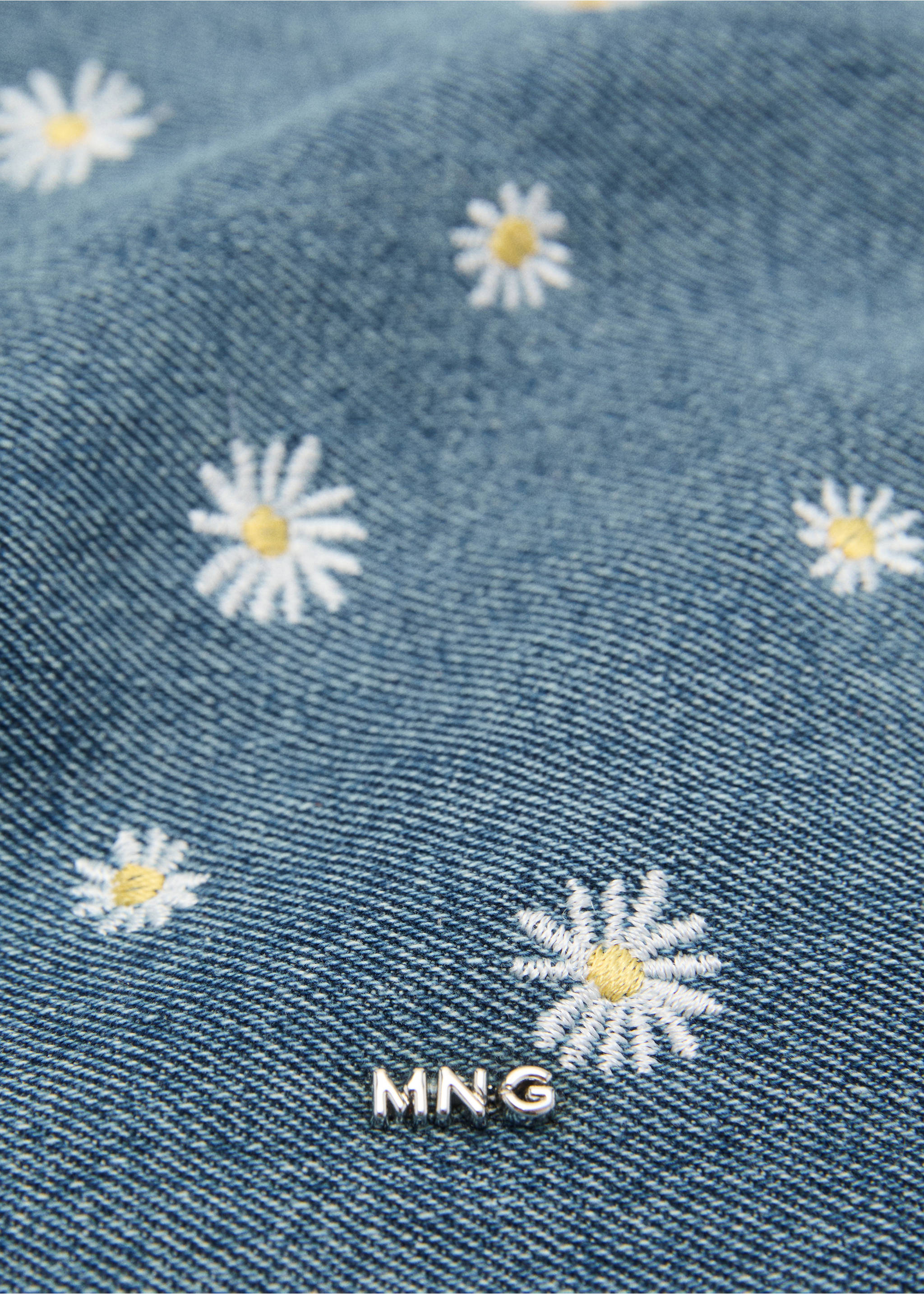 Trousse de toilette denim broderie de fleurs - Détail de l'article 2, Bleu foncé. Ref: 17021125-00.