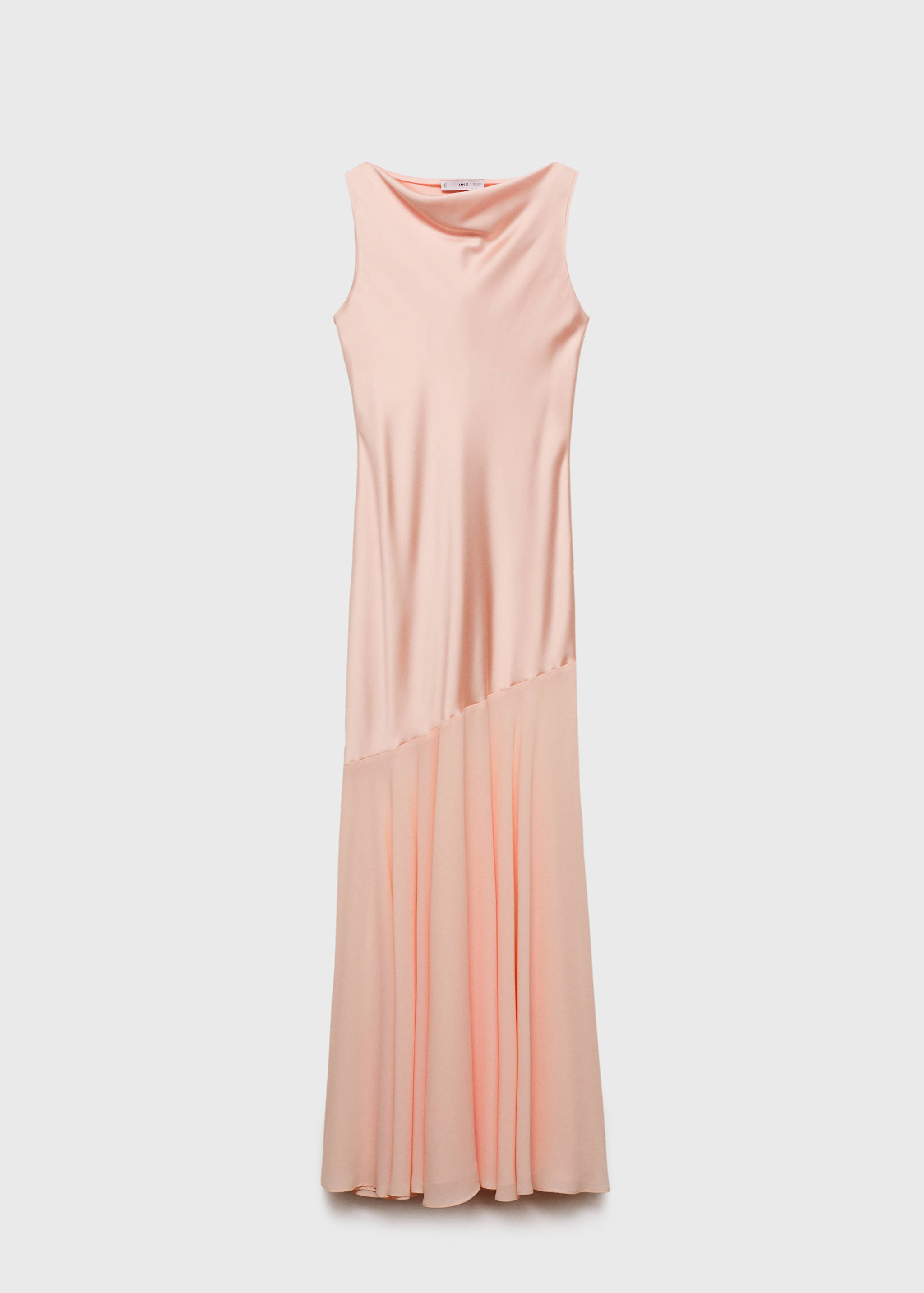 Combined dress with asymmetrical cut - Article without model