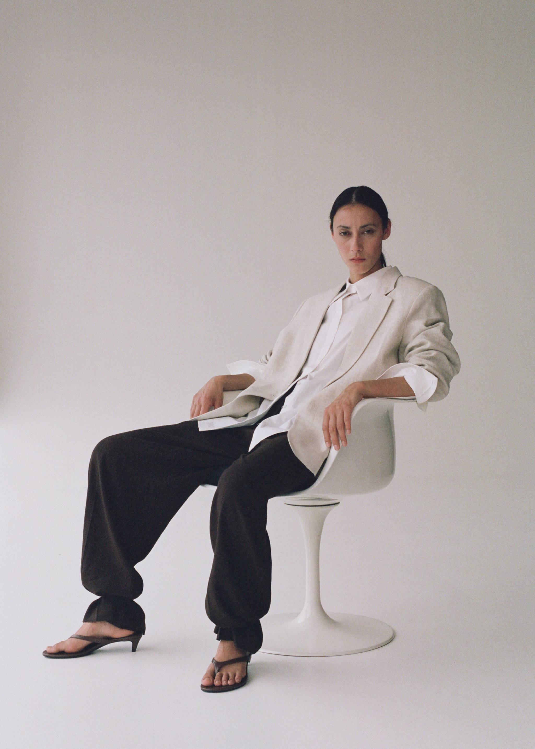 Heeled sandals with metallic detail - General plane