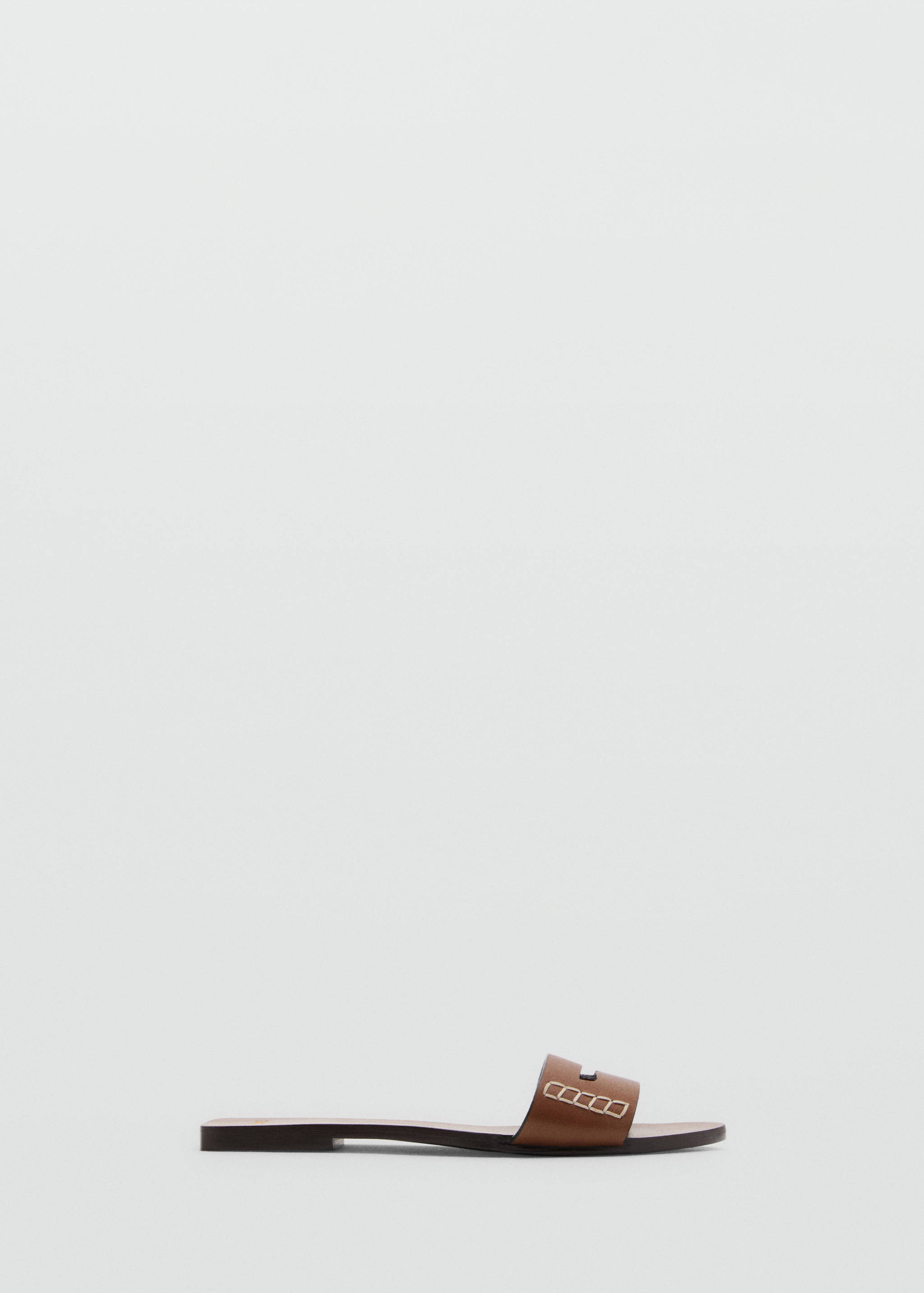 Leather sandals with a wide strap - Article without model