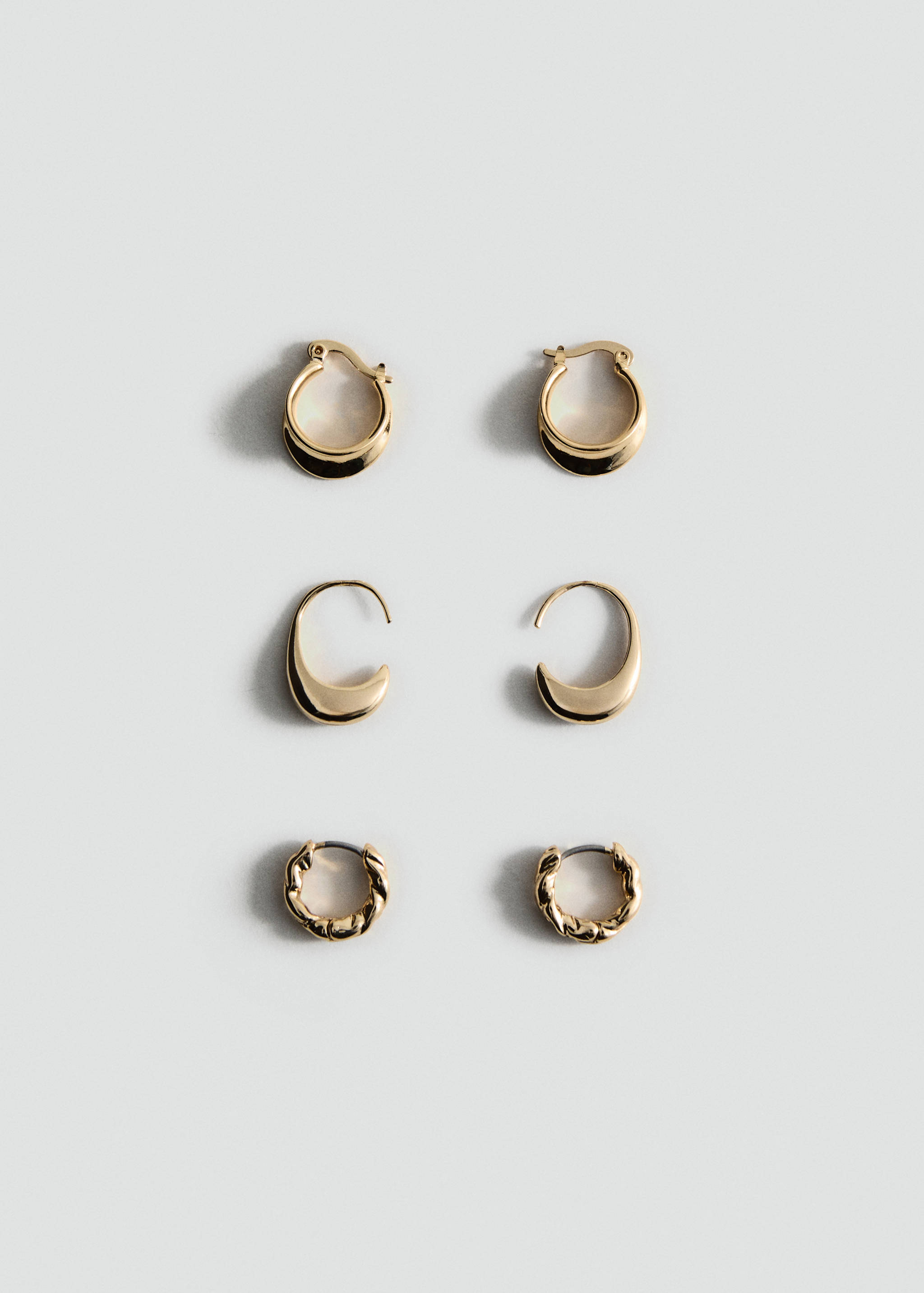 Conjunto de 3 brincos de argola - Artigo sem modelo