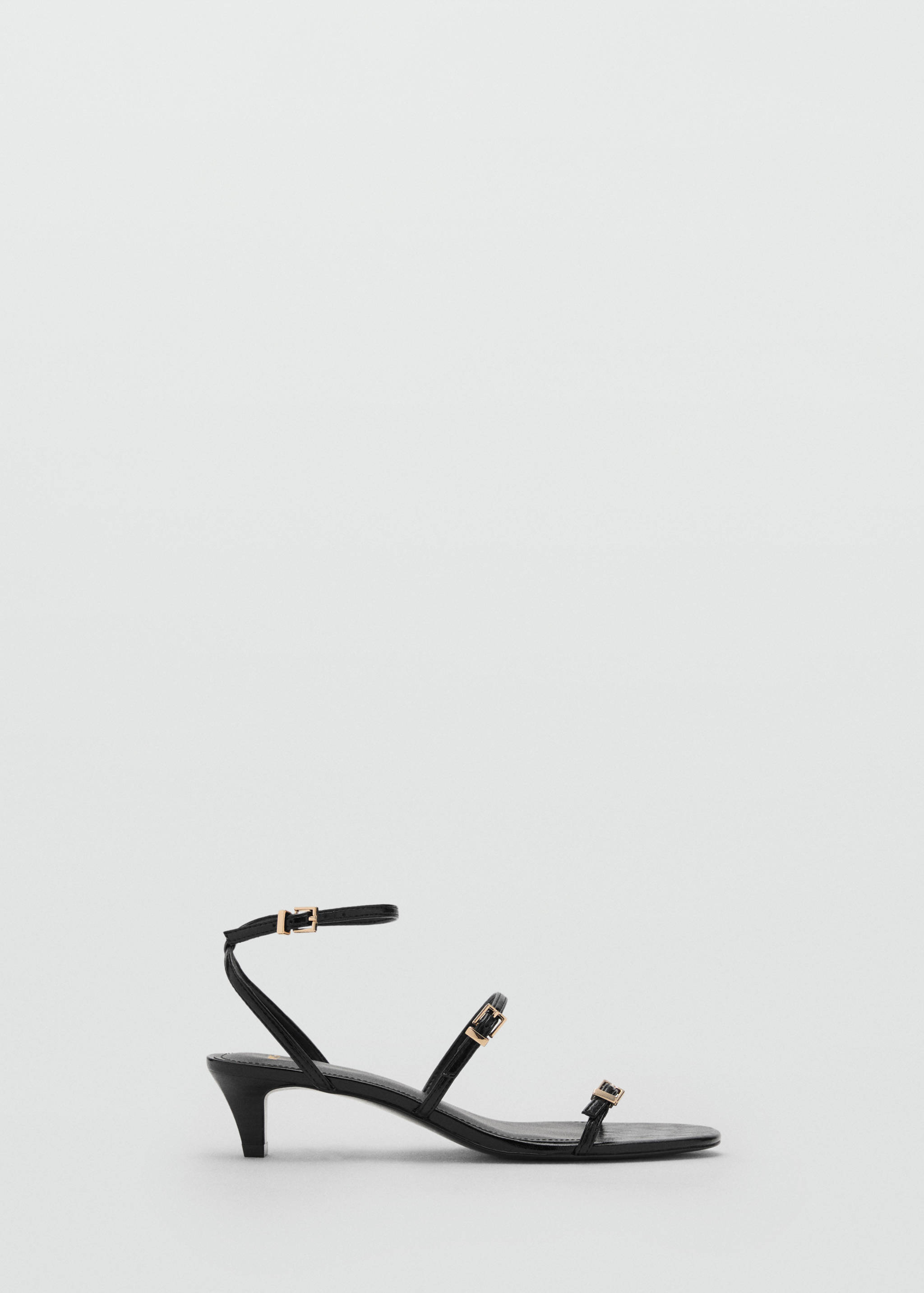 Kitten-heel sandals with buckle - Article without model