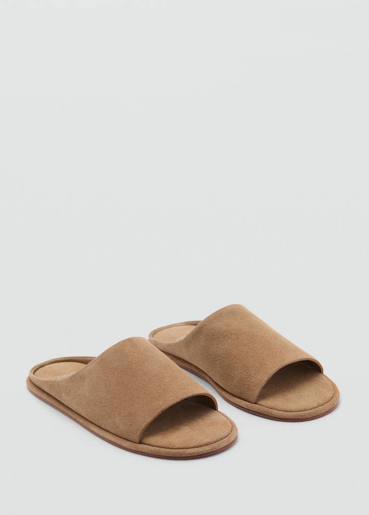 Suede leather sandals — Sand