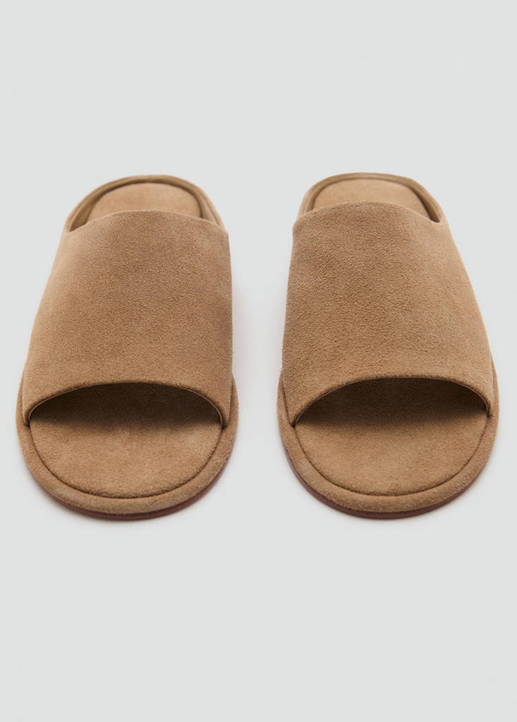 Suede leather sandals — Sand