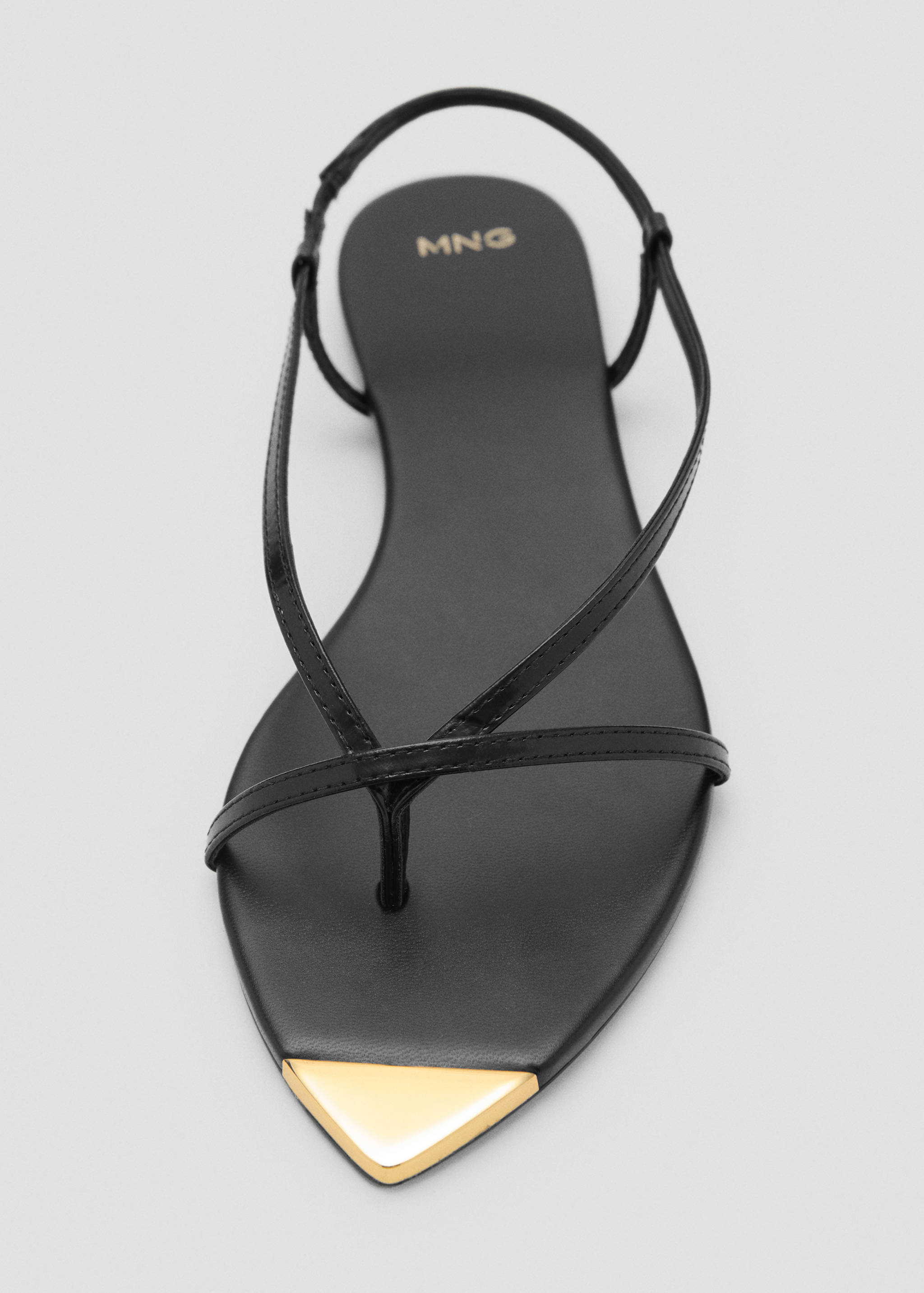 Leren bandjessandalen met contrasterende neus - Detail van het artikel 3