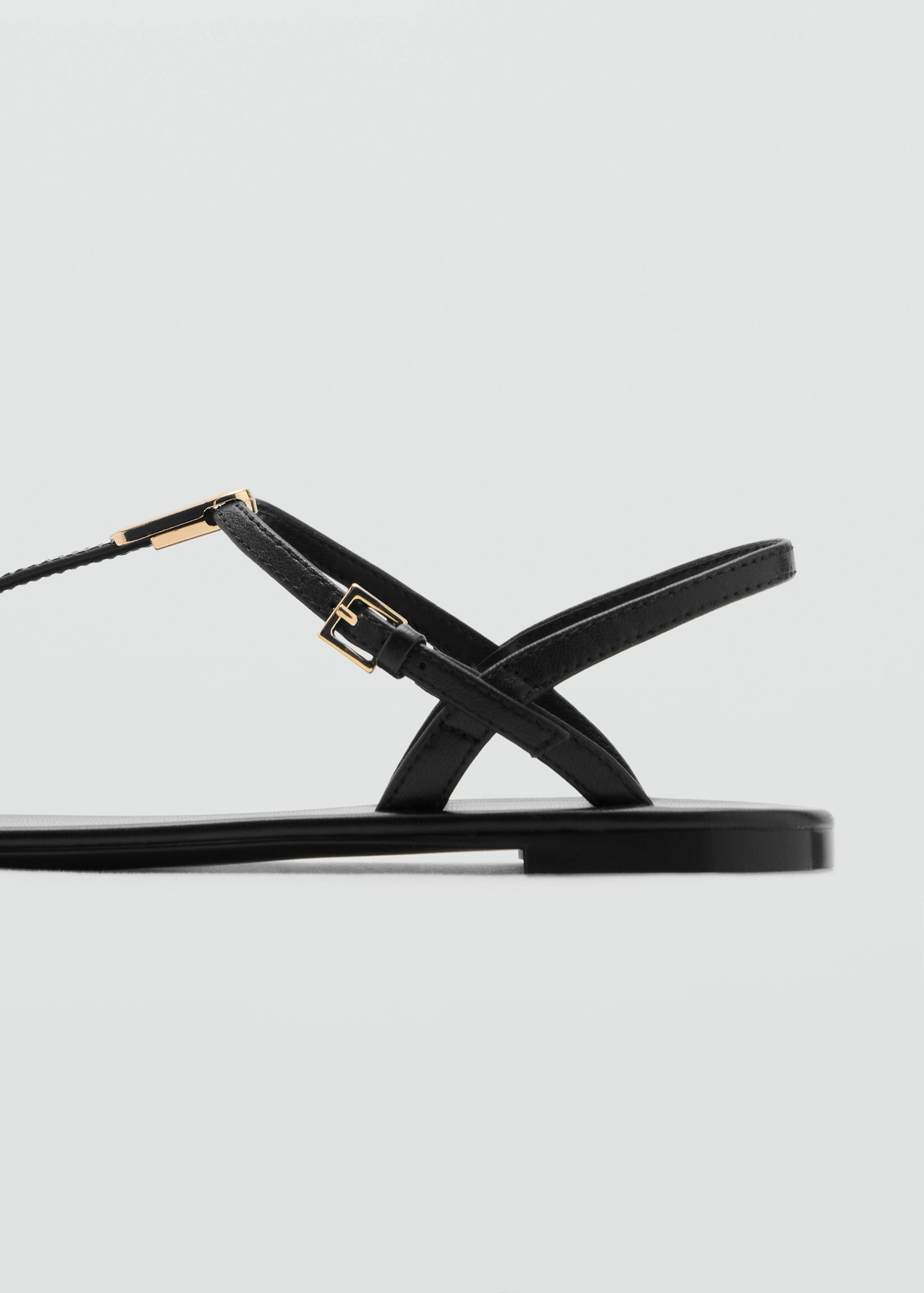 Leather sandals with metallic detail - Details of the article 1