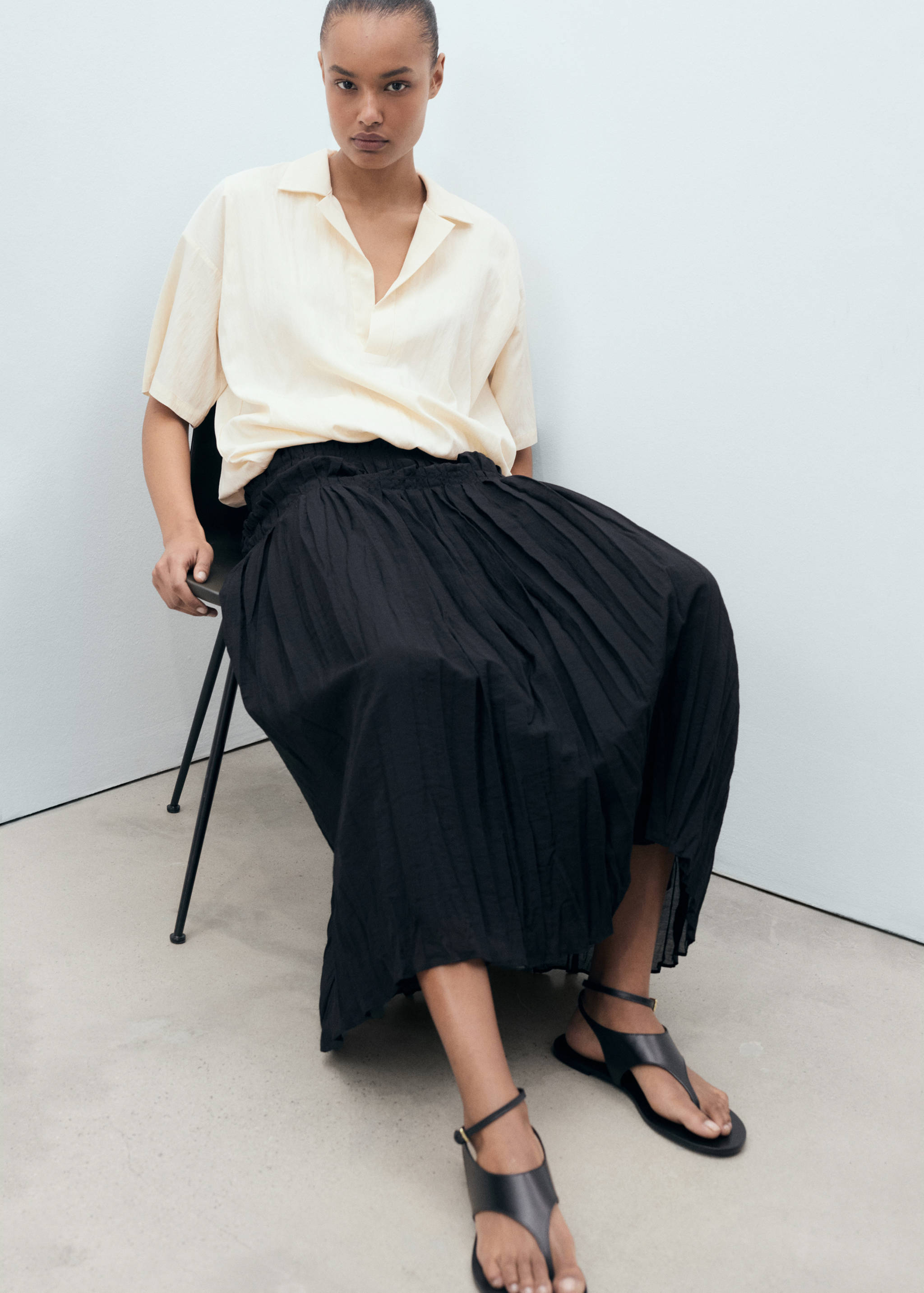 Cămașă cropped bufantă - Detaliu al articolului 2