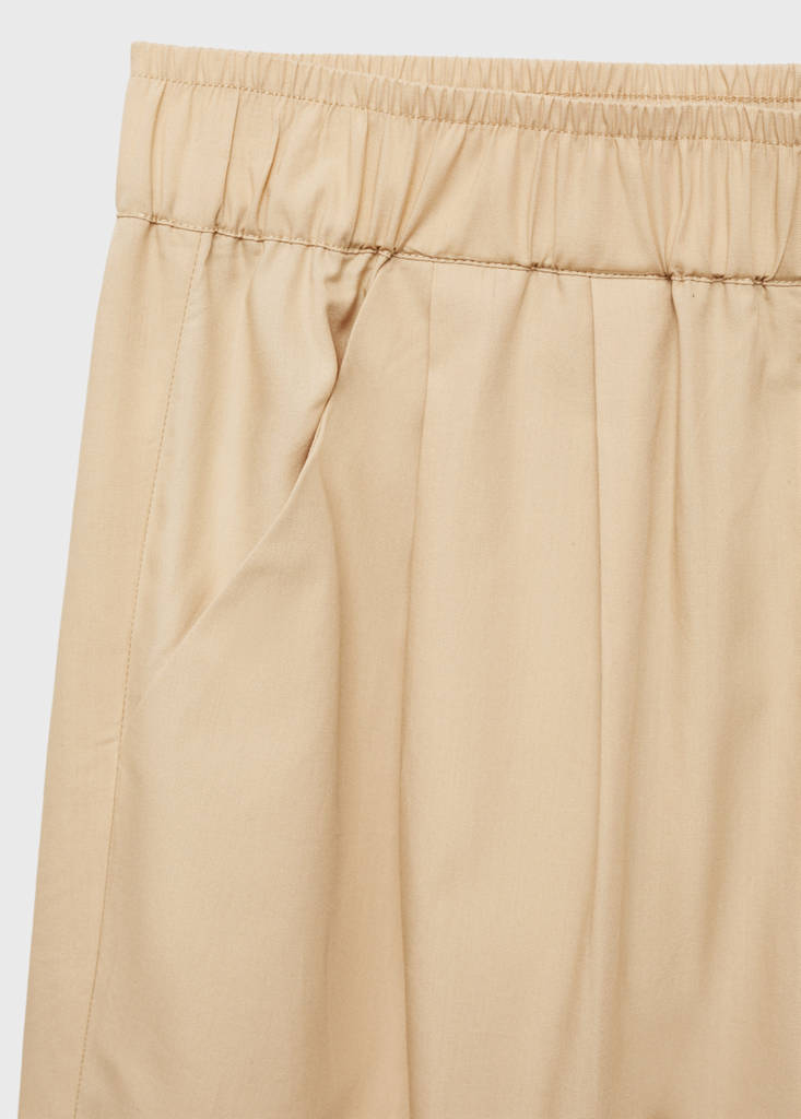 Straight-cut crop trousers — Medium Brown