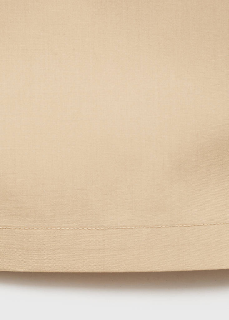 Straight-cut crop trousers — Medium Brown