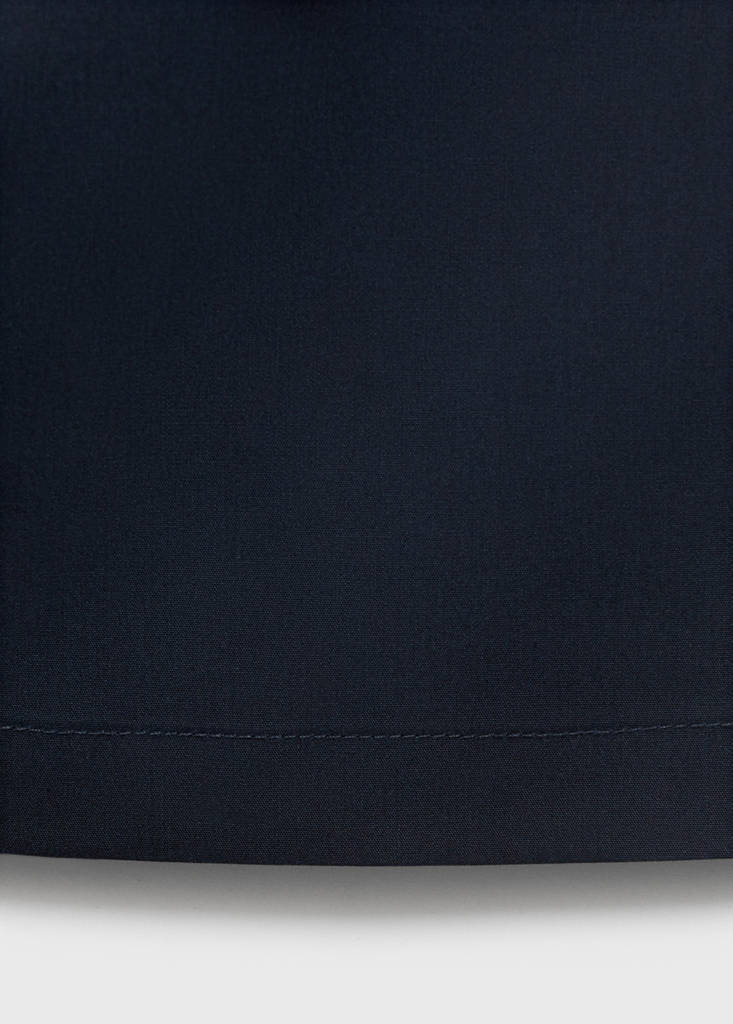 Straight-cut crop trousers — Navy