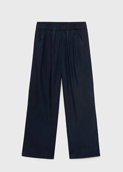 Straight-cut crop trousers — Navy 6