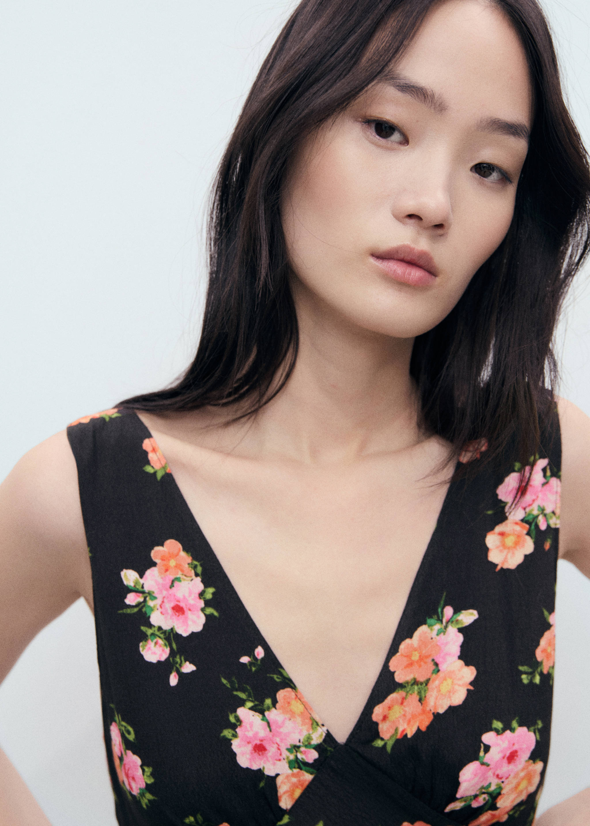Long floral dress - Details of the article 1