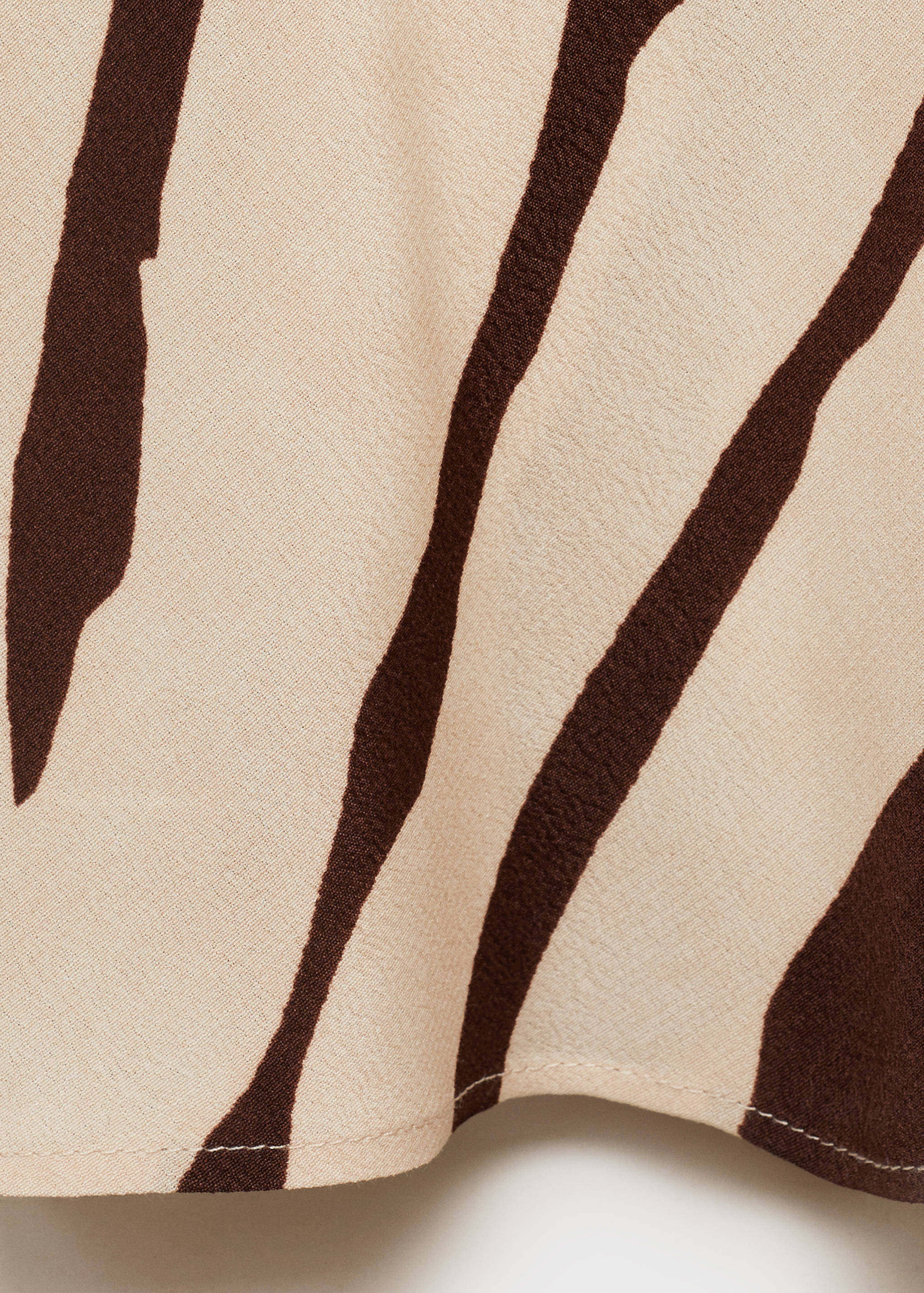 Zebra-print dress with draped neckline - Details of the article 0