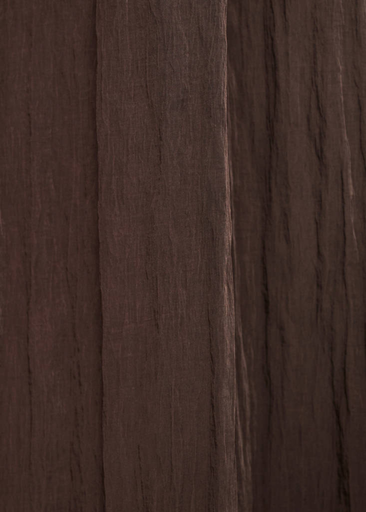 Long creased effect dress — Brown