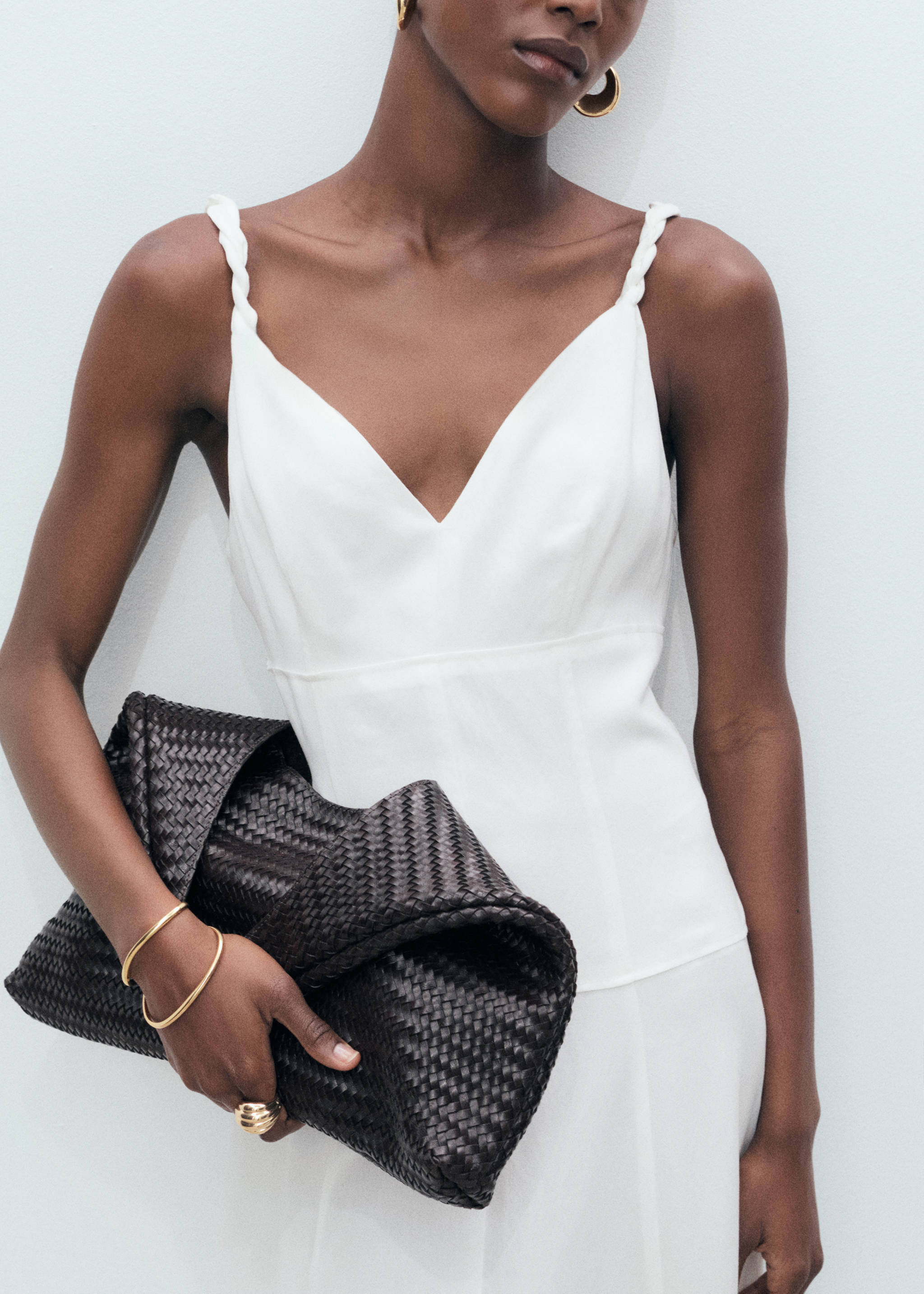 Φόρεμα μακρύ ντεκολτέ V - Μεσαίο πλάνο